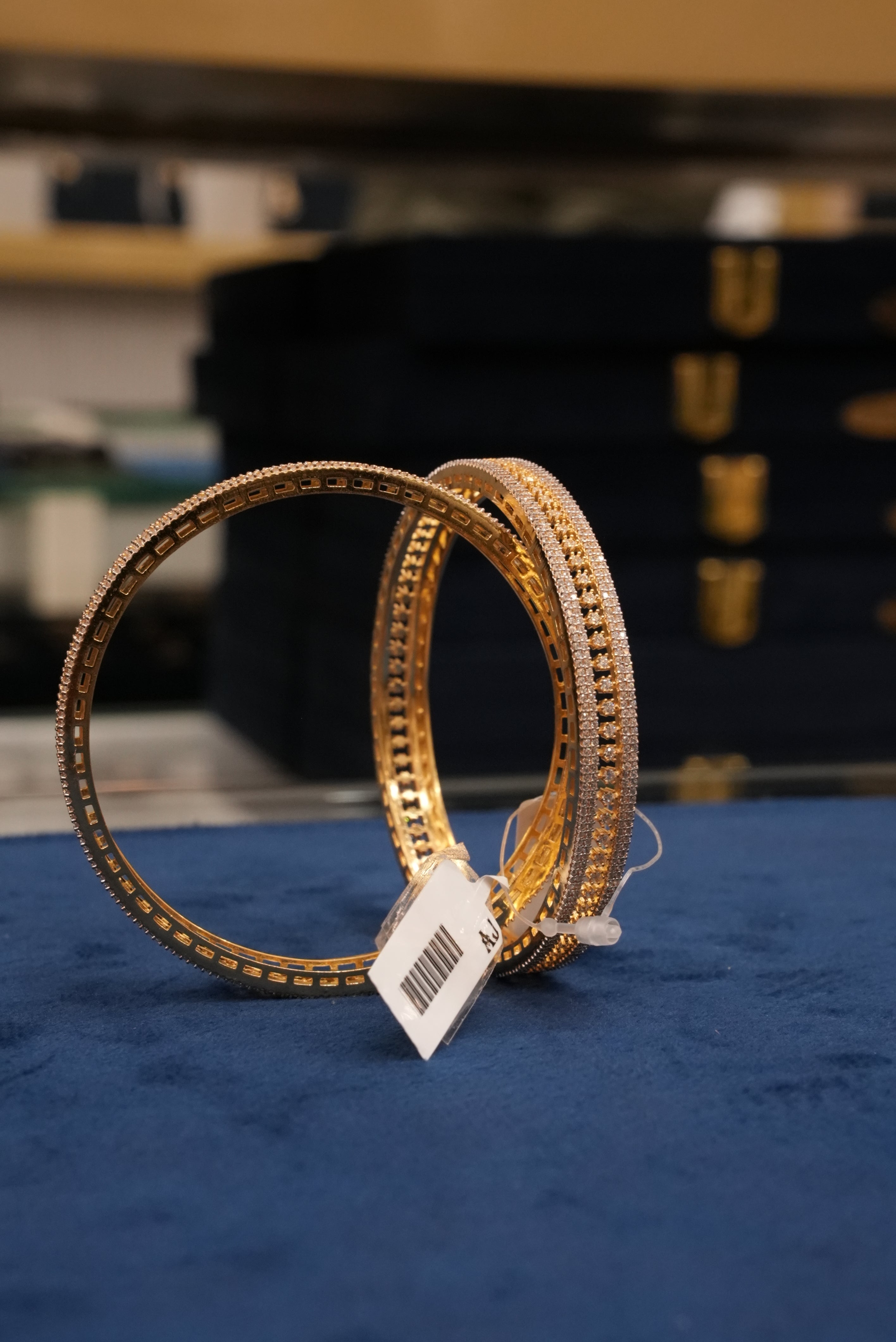 Sushobhit Damak, Bangles & Kadas, Gold Patra demi-fine jewellery, Size 2.8, SKU BK_L_102 image 0
