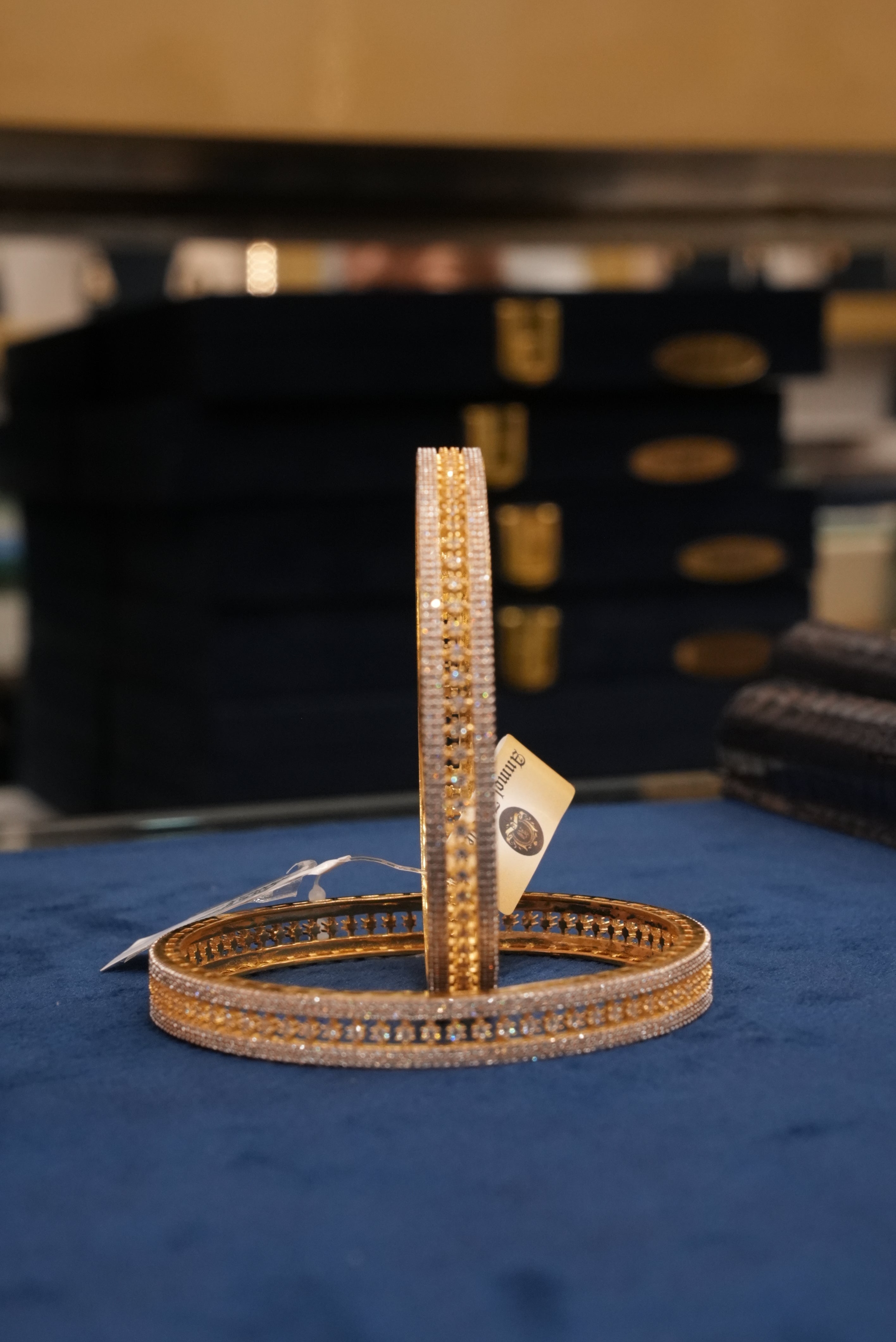 Sushobhit Damak, Bangles & Kadas, Gold Patra demi-fine jewellery, Size 2.8, SKU BK_L_102 image 1