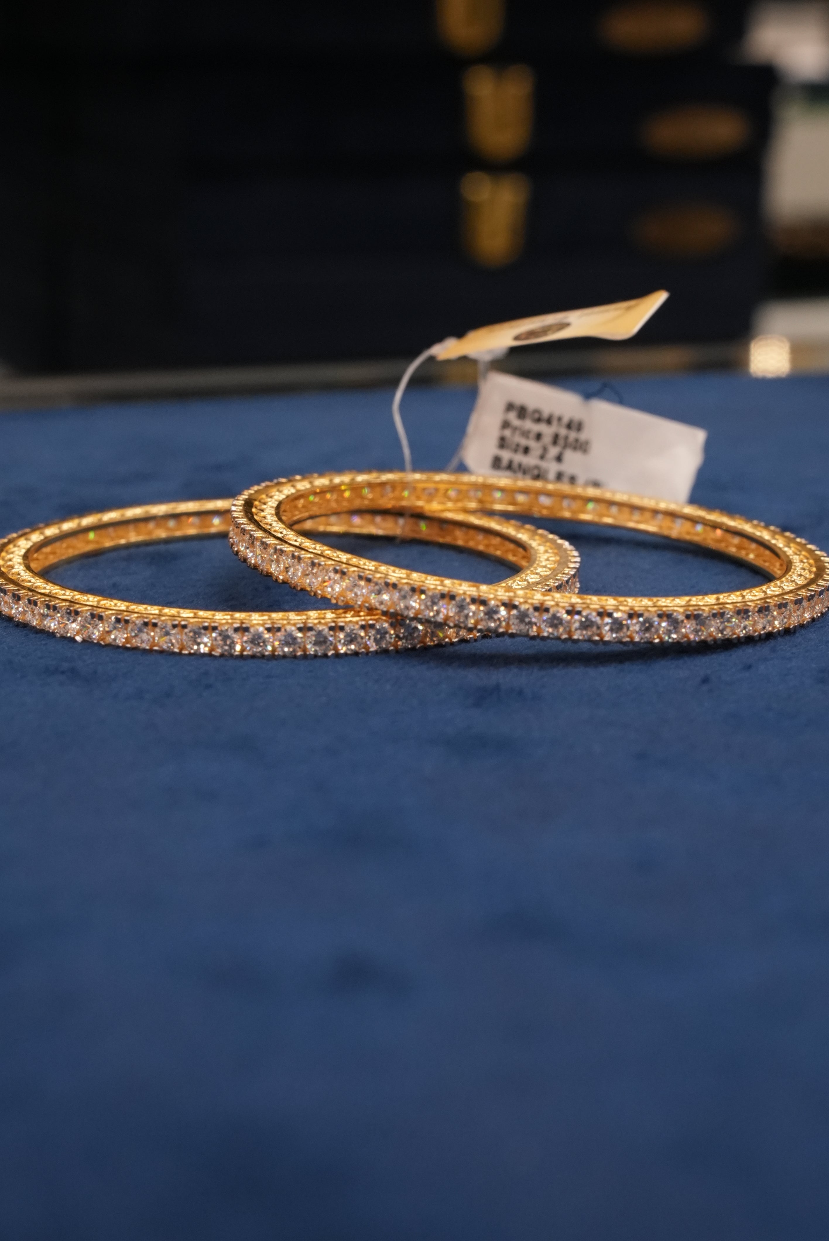 Sindoori Dhaar, Bangles & Kadas, Gold Patra demi-fine jewellery, Size 2.4, SKU BK_L_105 image 2