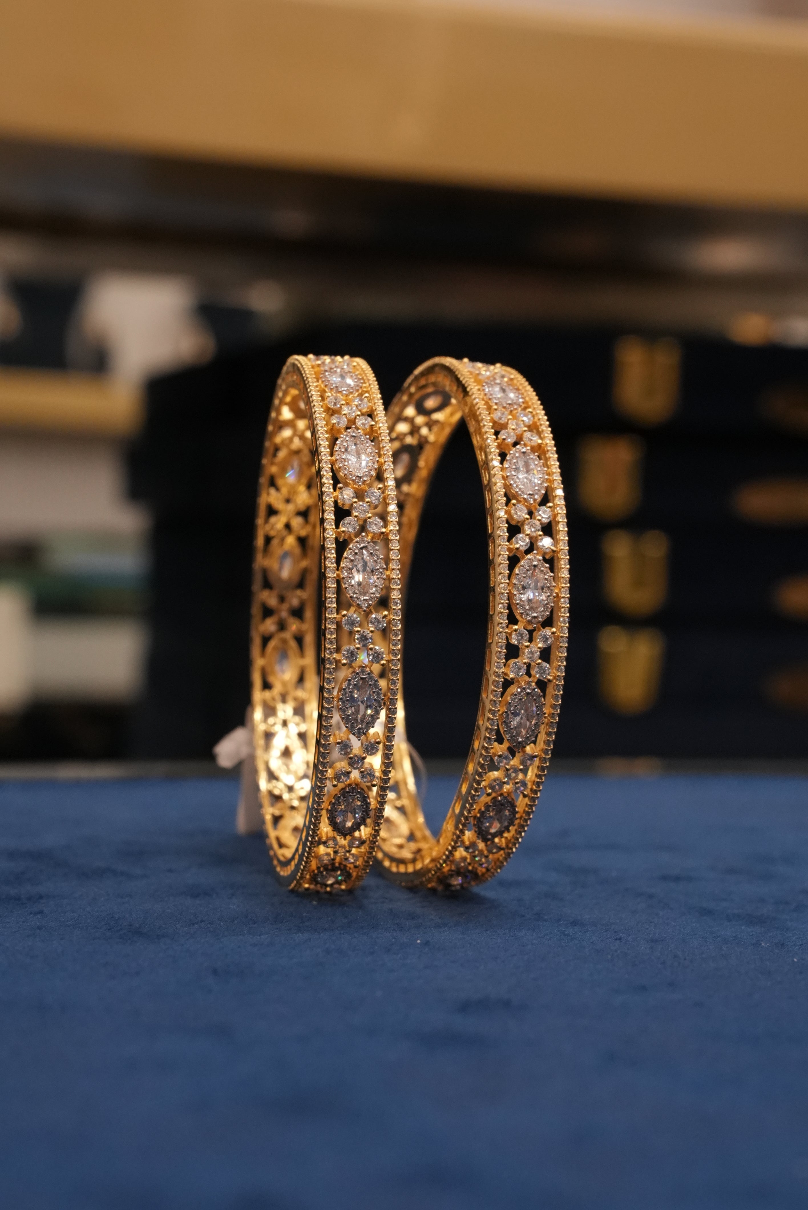Prarambh Suraj, Bangles & Kadas, Gold Patra demi-fine jewellery, Size 2.6, SKU BK_L_107 image 1