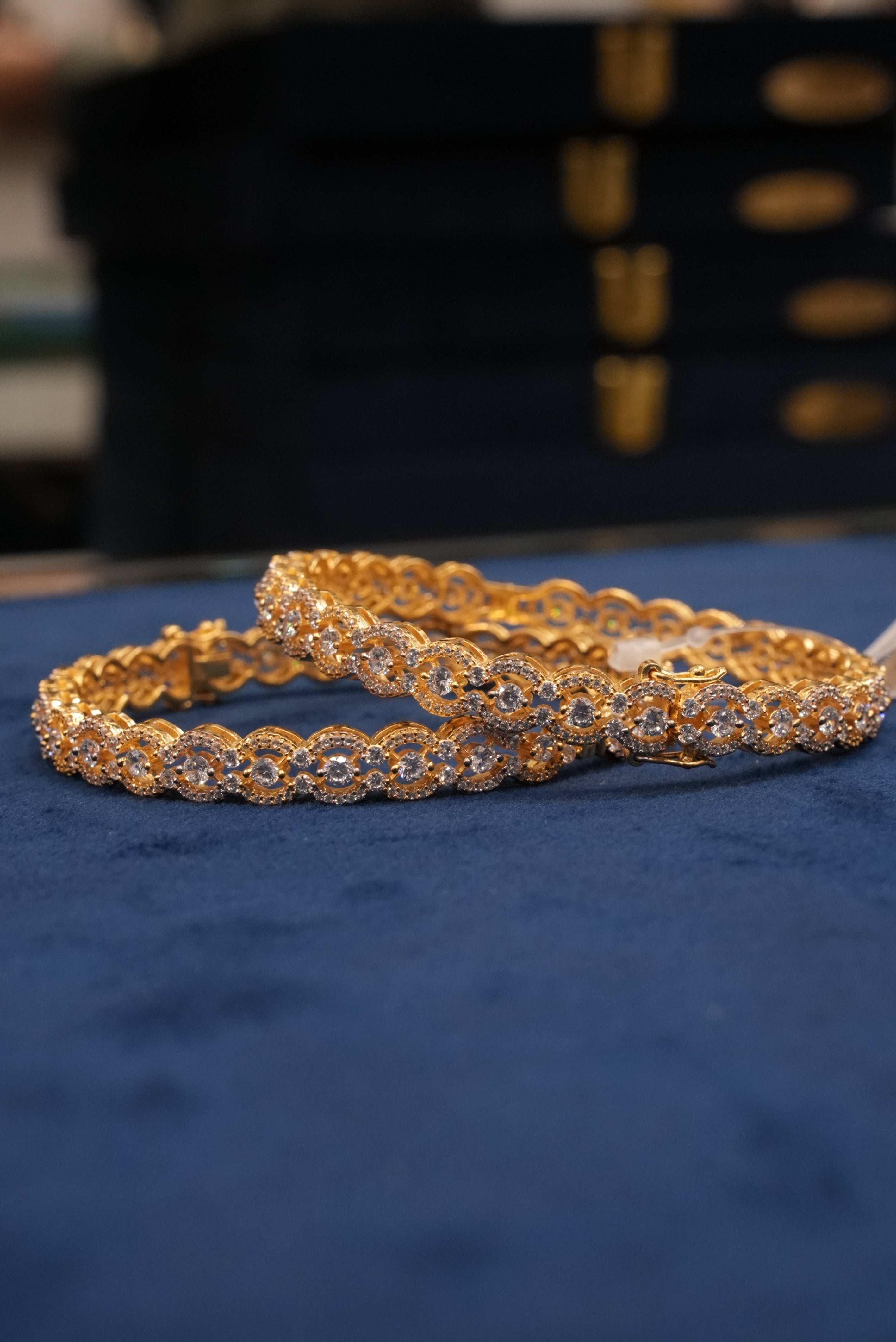 Karigari Gulab, Bangles & Kadas, Gold Patra demi-fine jewellery, Size 2.8, SKU BK_L_109 image 1