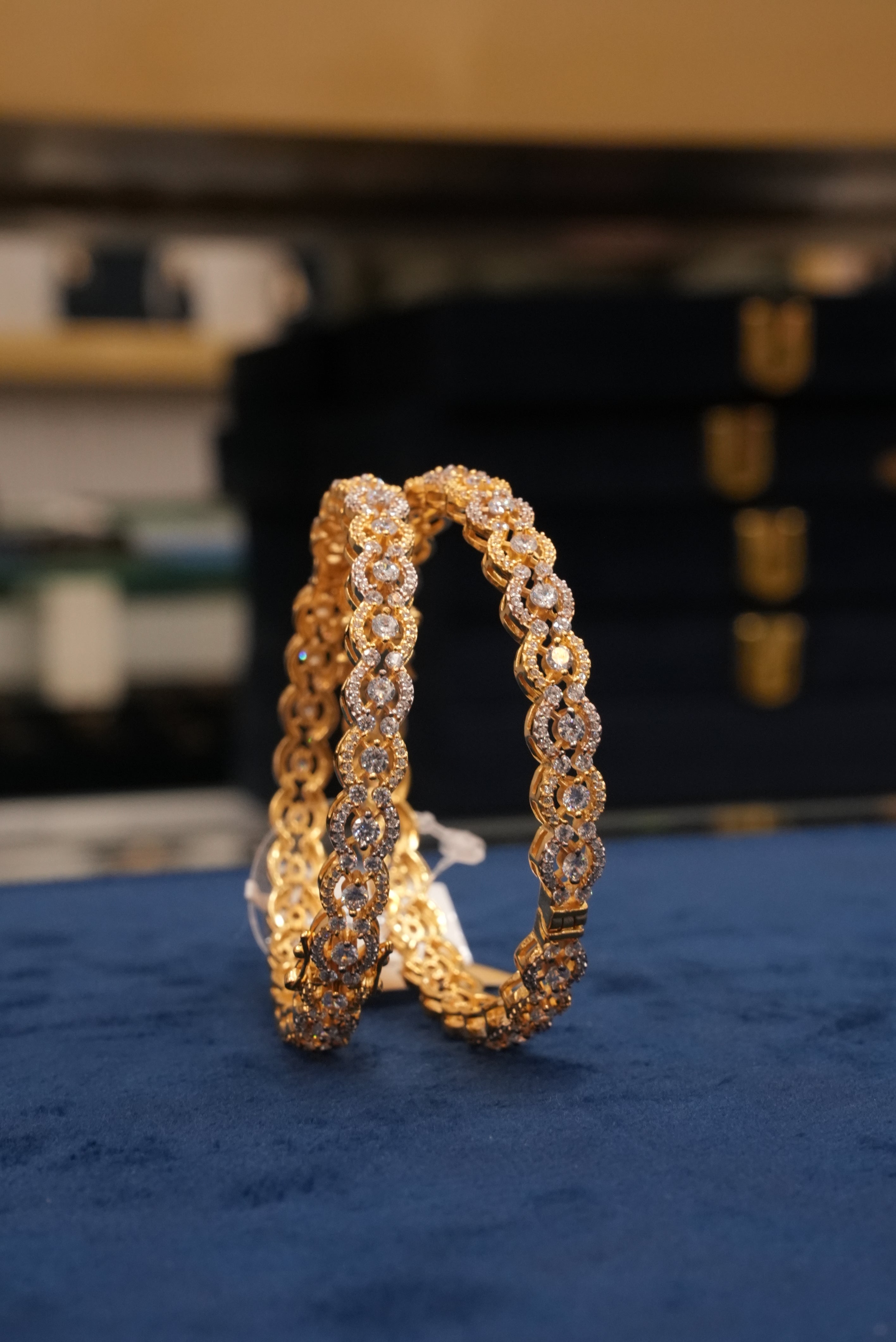 Navratna Utsah, Bangles & Kadas, Gold Patra demi-fine jewellery, Size 2.6, SKU BK_L_111 image 0