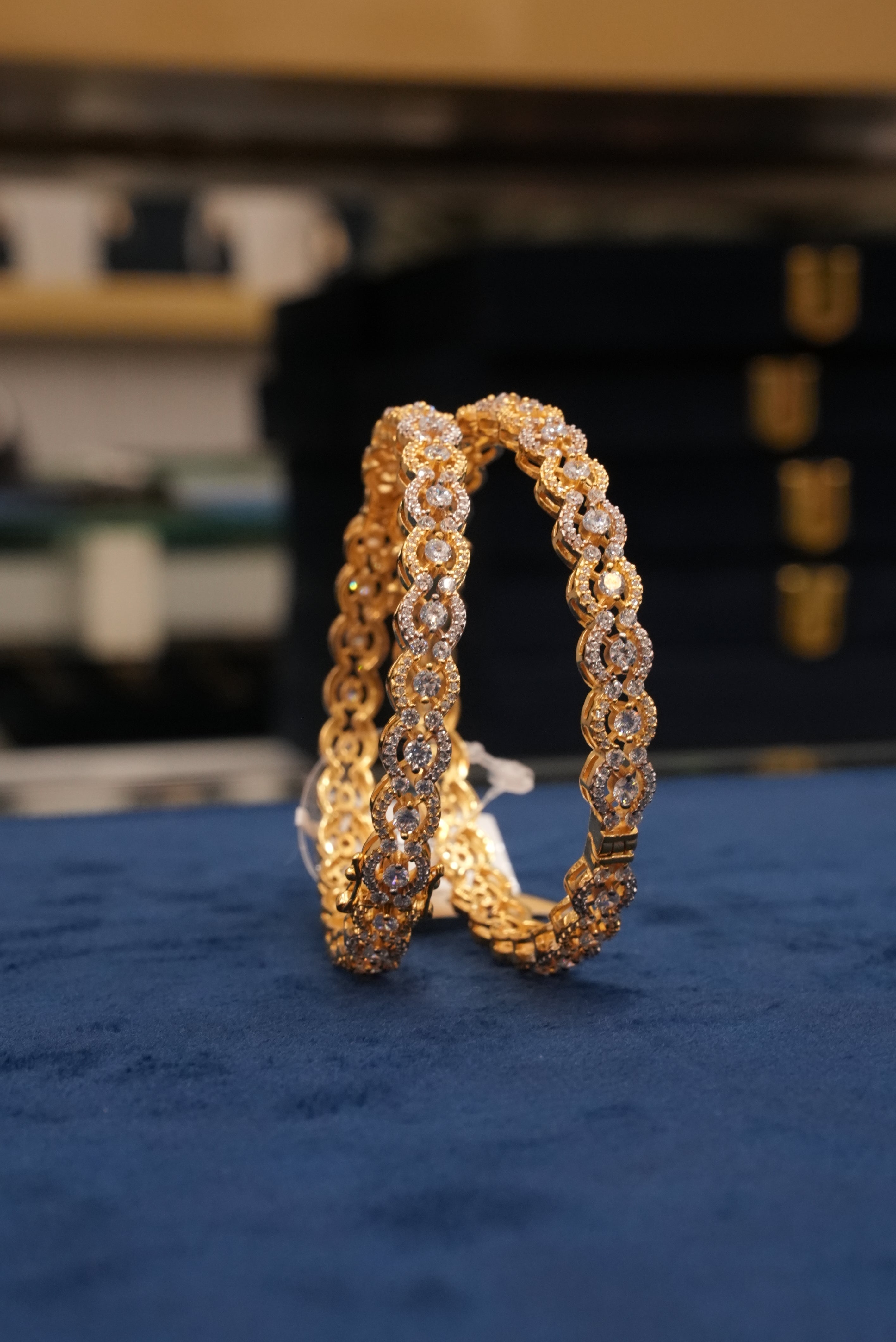 Navratna Utsah, Bangles & Kadas, Gold Patra demi-fine jewellery, Size 2.6, SKU BK_L_111 image 1