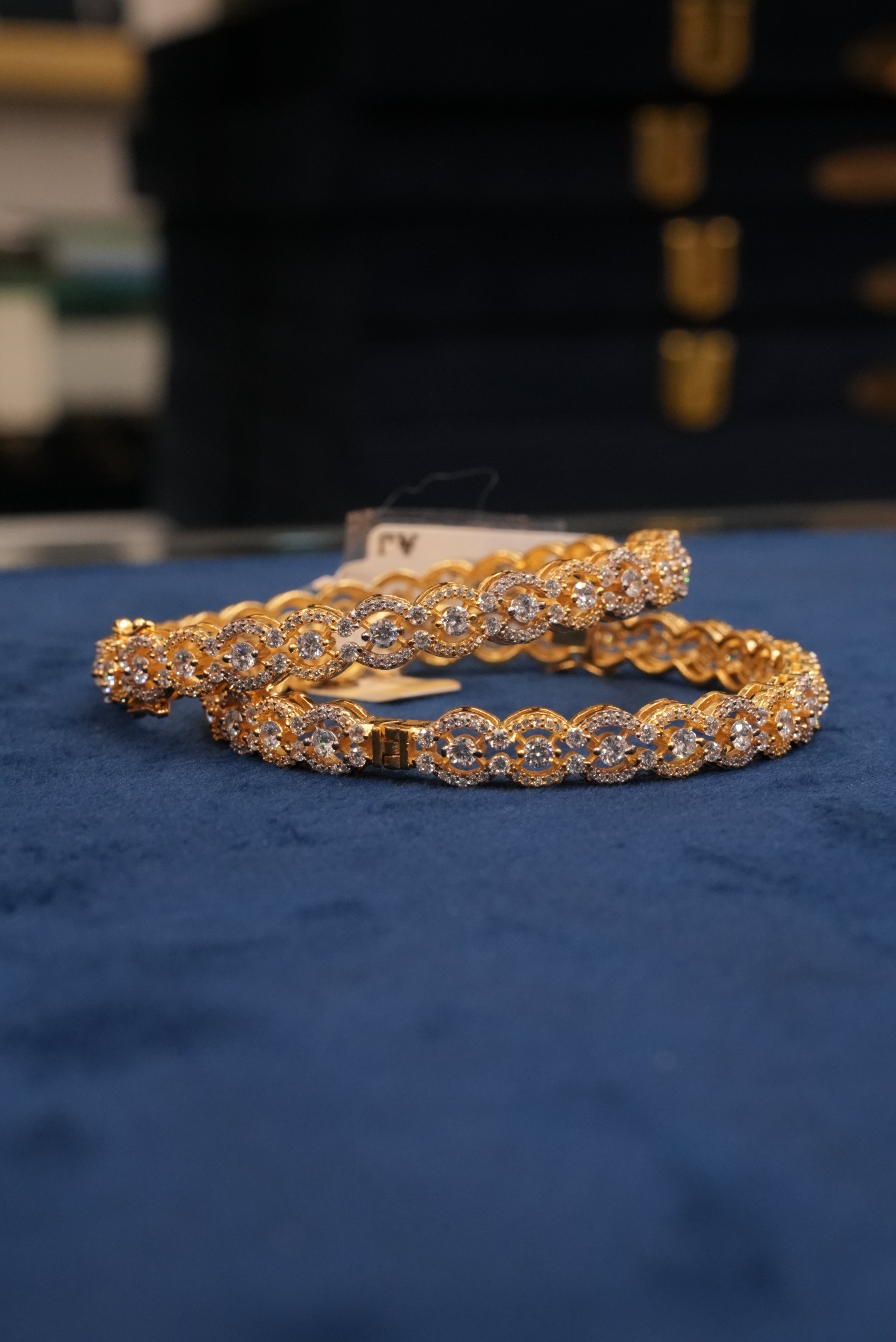 Navratna Utsah, Bangles & Kadas, Gold Patra demi-fine jewellery, Size 2.6, SKU BK_L_111 image 2