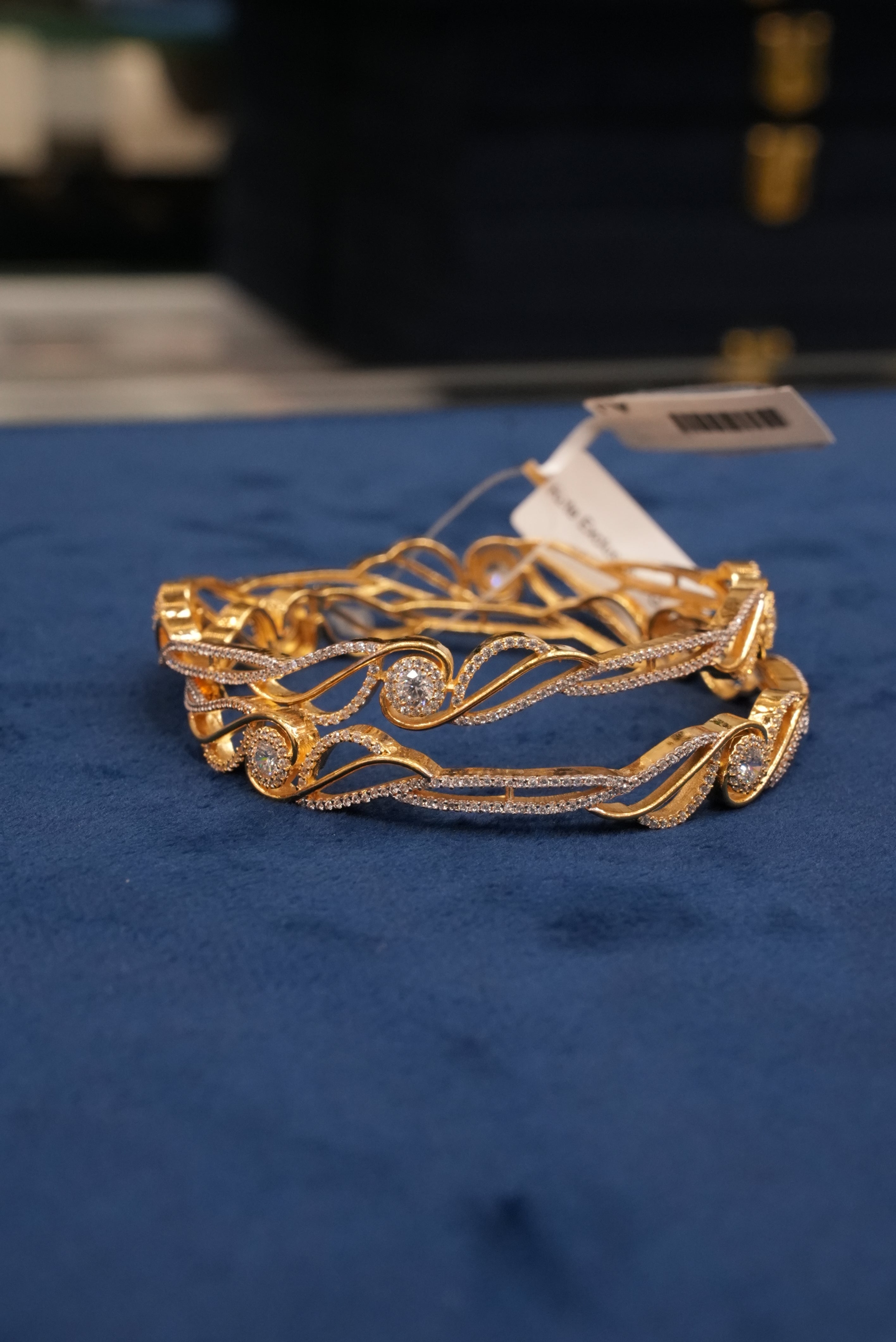 Sundarta Milan, Bangles & Kadas, Gold Patra demi-fine jewellery, Size 2.8, SKU BK_L_114 image 1