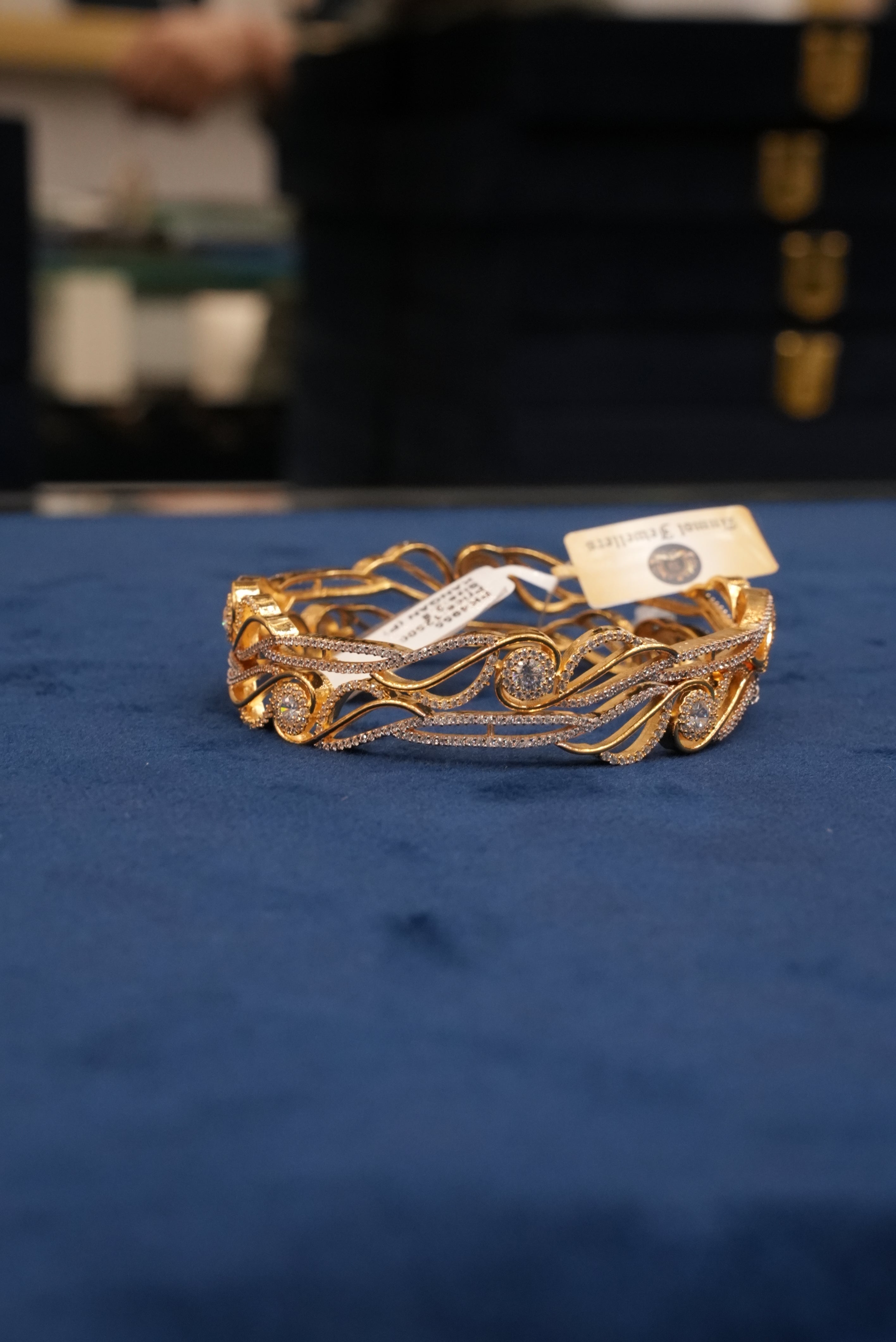 Sundarta Milan, Bangles & Kadas, Gold Patra demi-fine jewellery, Size 2.8, SKU BK_L_114 image 2