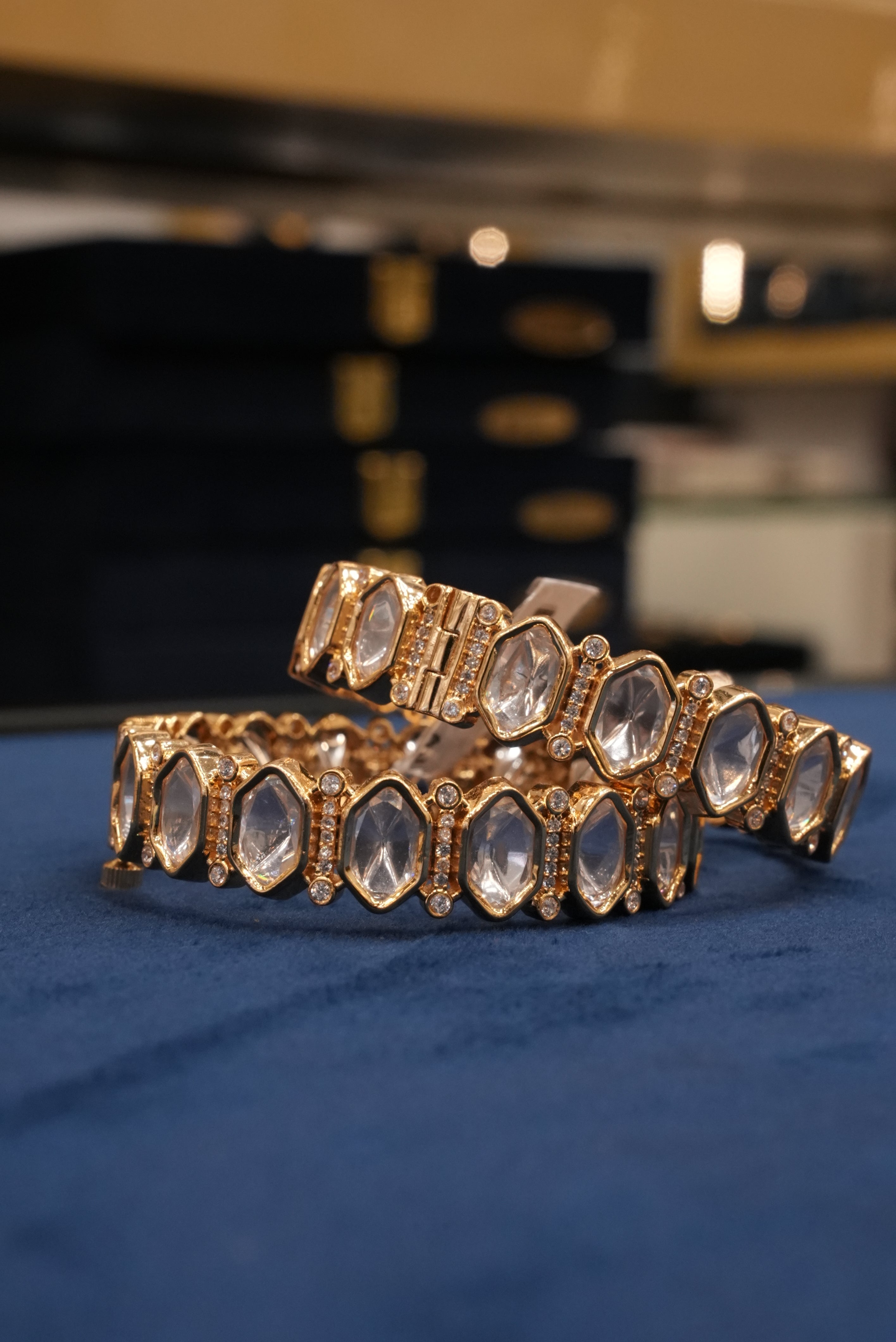 Pratishtha Tez, Bangles & Kadas, Gold Patra demi-fine jewellery, Size 2.6, SKU BK_L_86 image 1