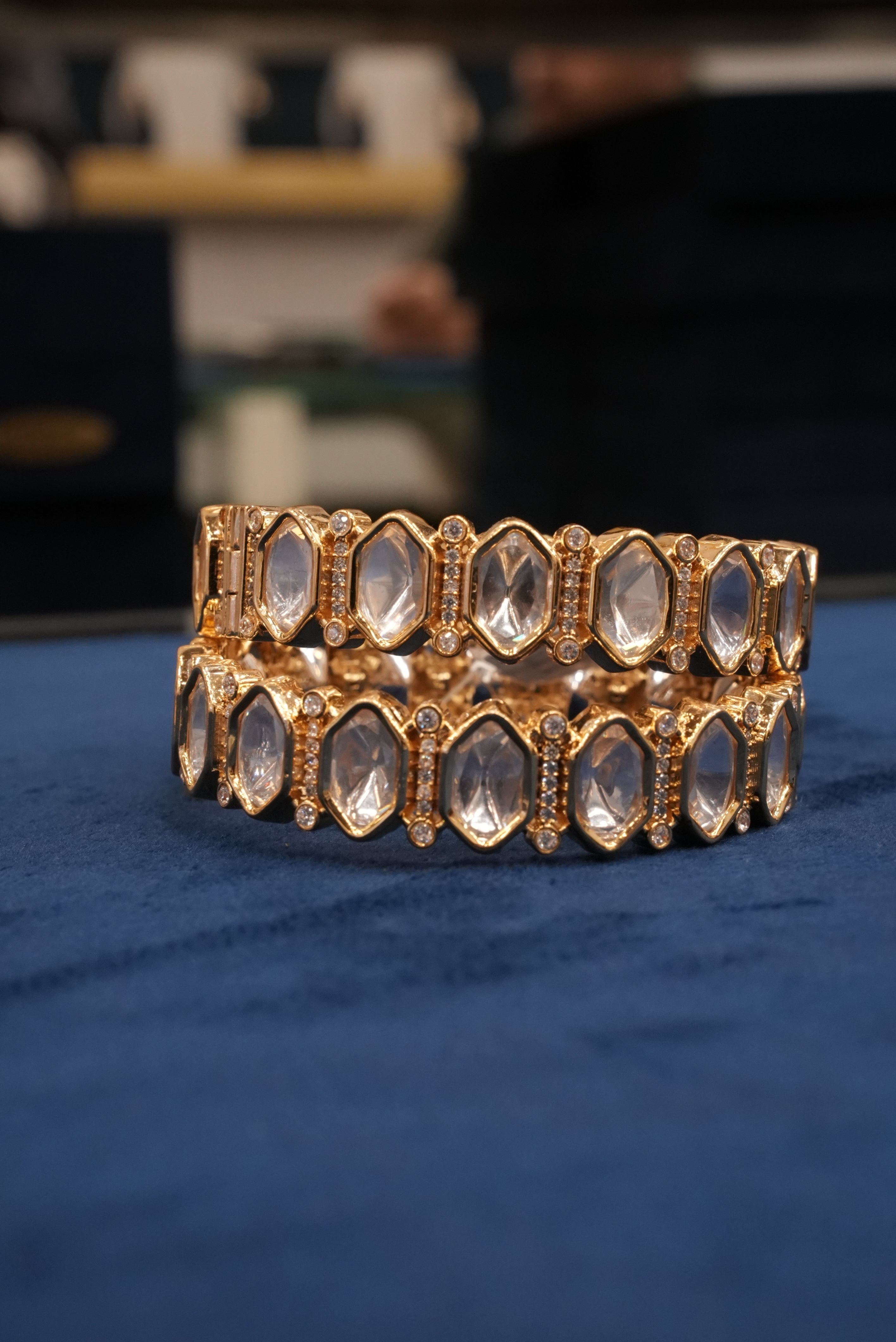 Pratishtha Tez, Bangles & Kadas, Gold Patra demi-fine jewellery, Size 2.6, SKU BK_L_86 image 2