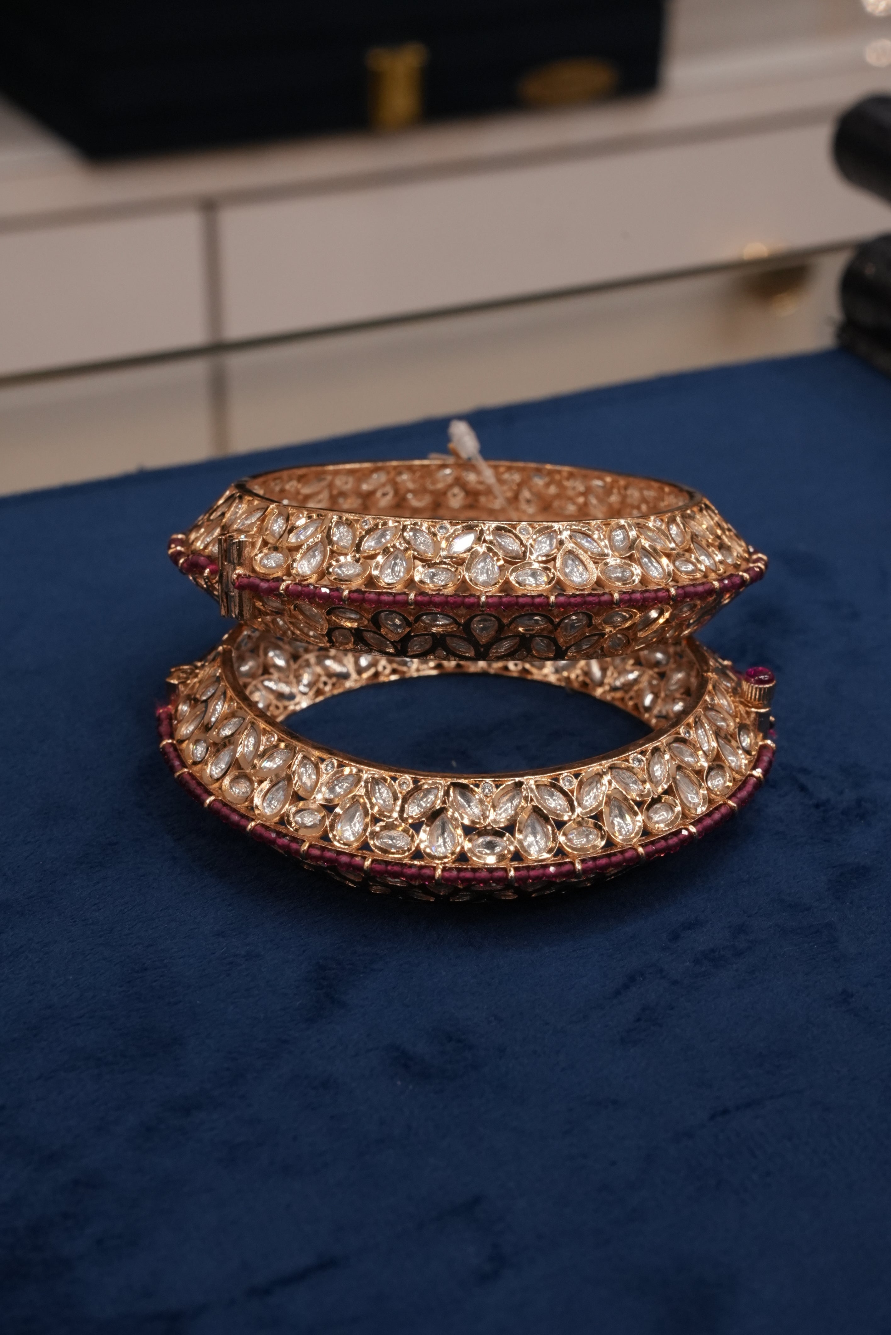 Saubhagya Neer, Bangles & Kadas, Gold Patra demi-fine jewellery, Size 2.8, SKU BK_L_87 image 3