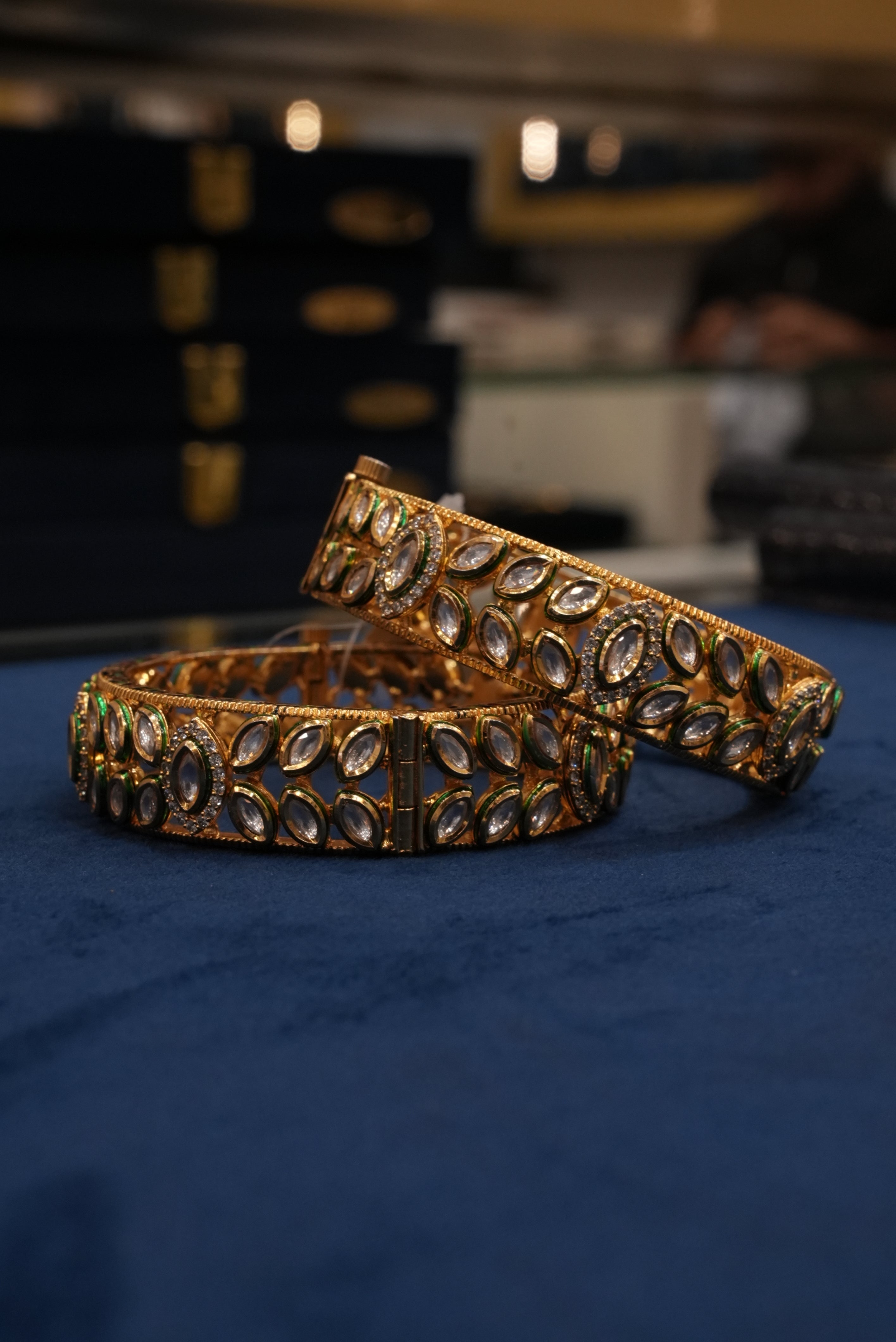 Shubhlabh Vayu, Bangles & Kadas, Gold Patra demi-fine jewellery, Size 2.6, SKU BK_L_88 image 1