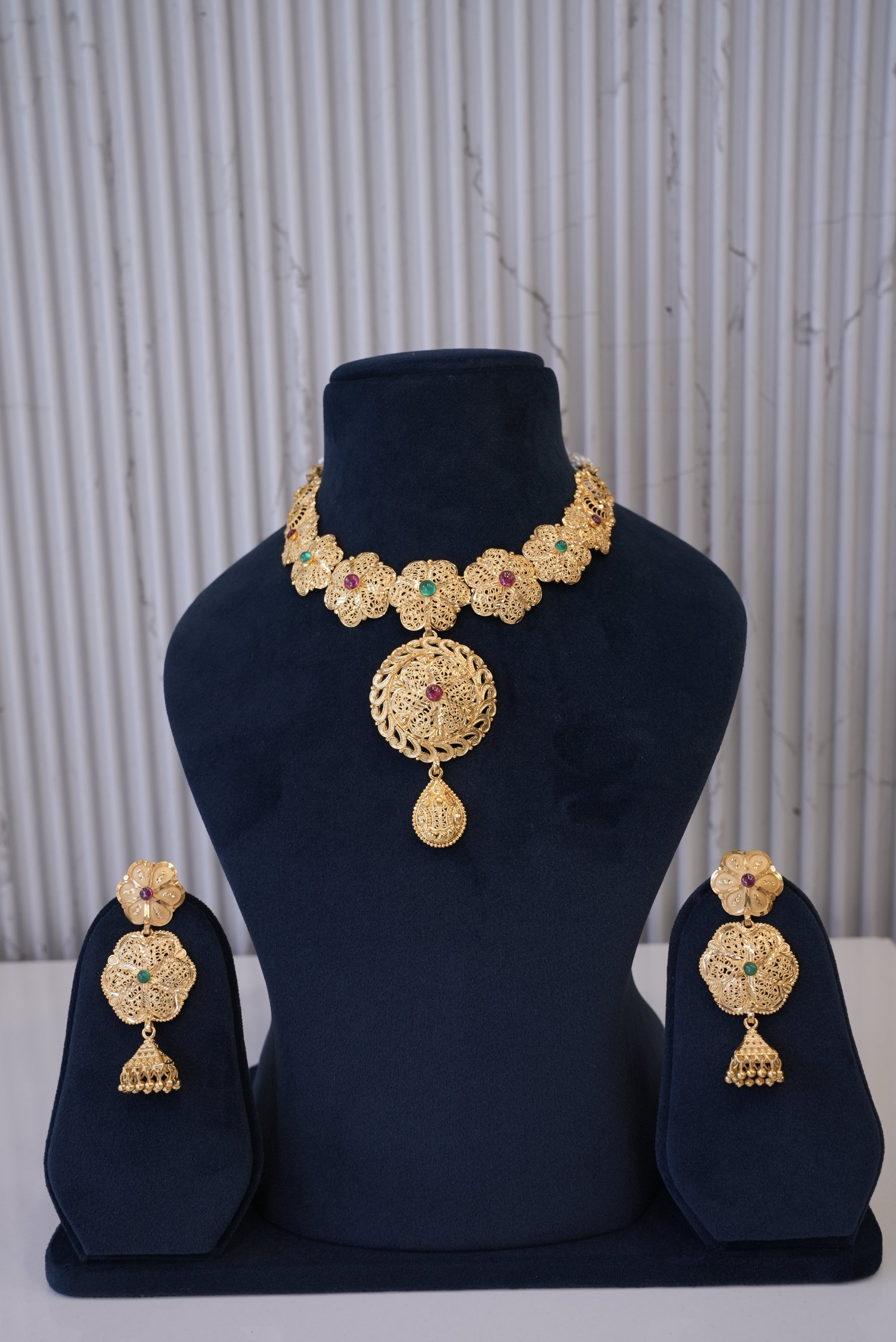 Zari Zauq, Necklace, Gold Patra demi-fine jewellery, SKU N_JS_5 image 0