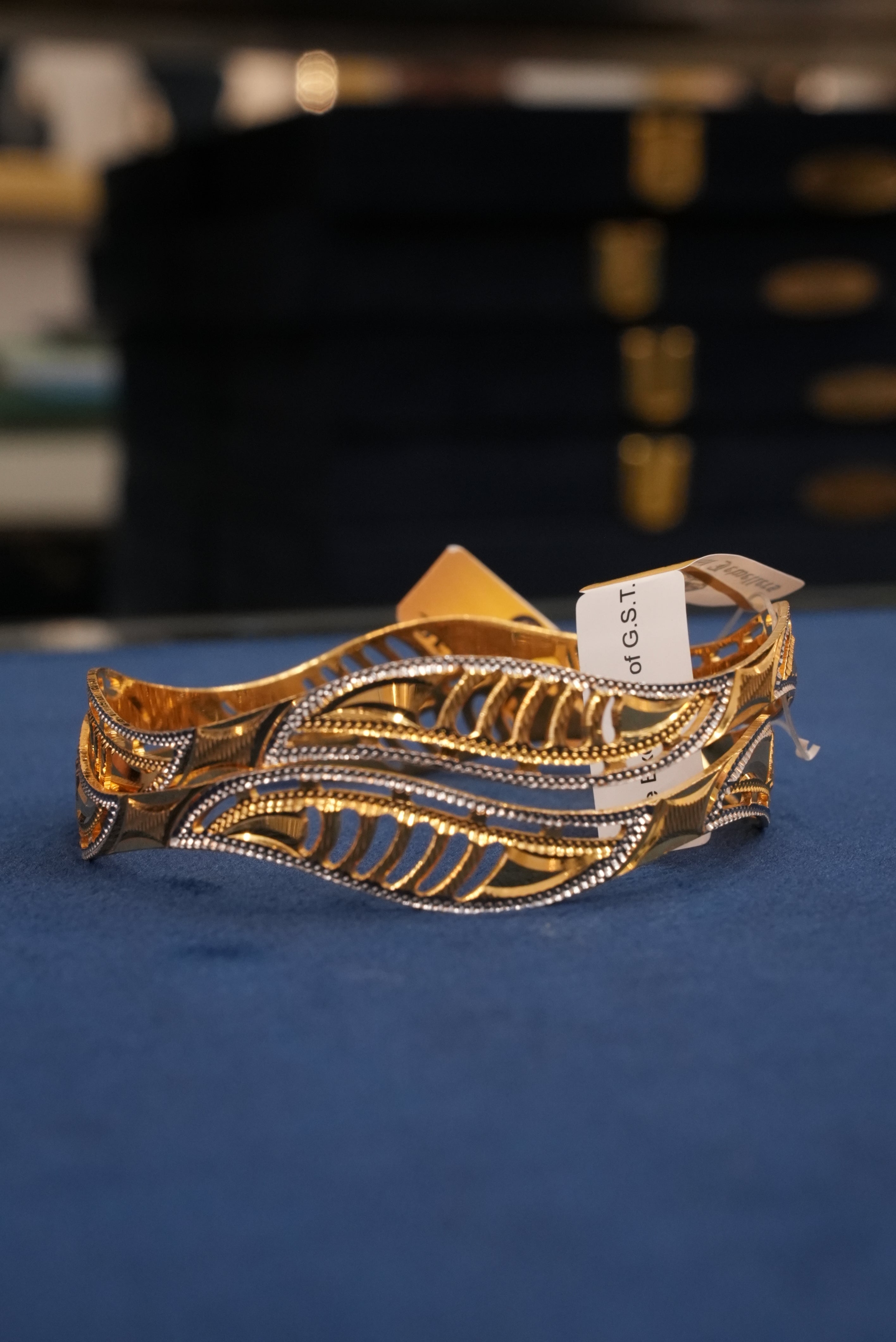 Velvet Empress, Bangles & Kadas, Gold Patra demi-fine jewellery, Size 2.12, SKU BK_L_64 image 1