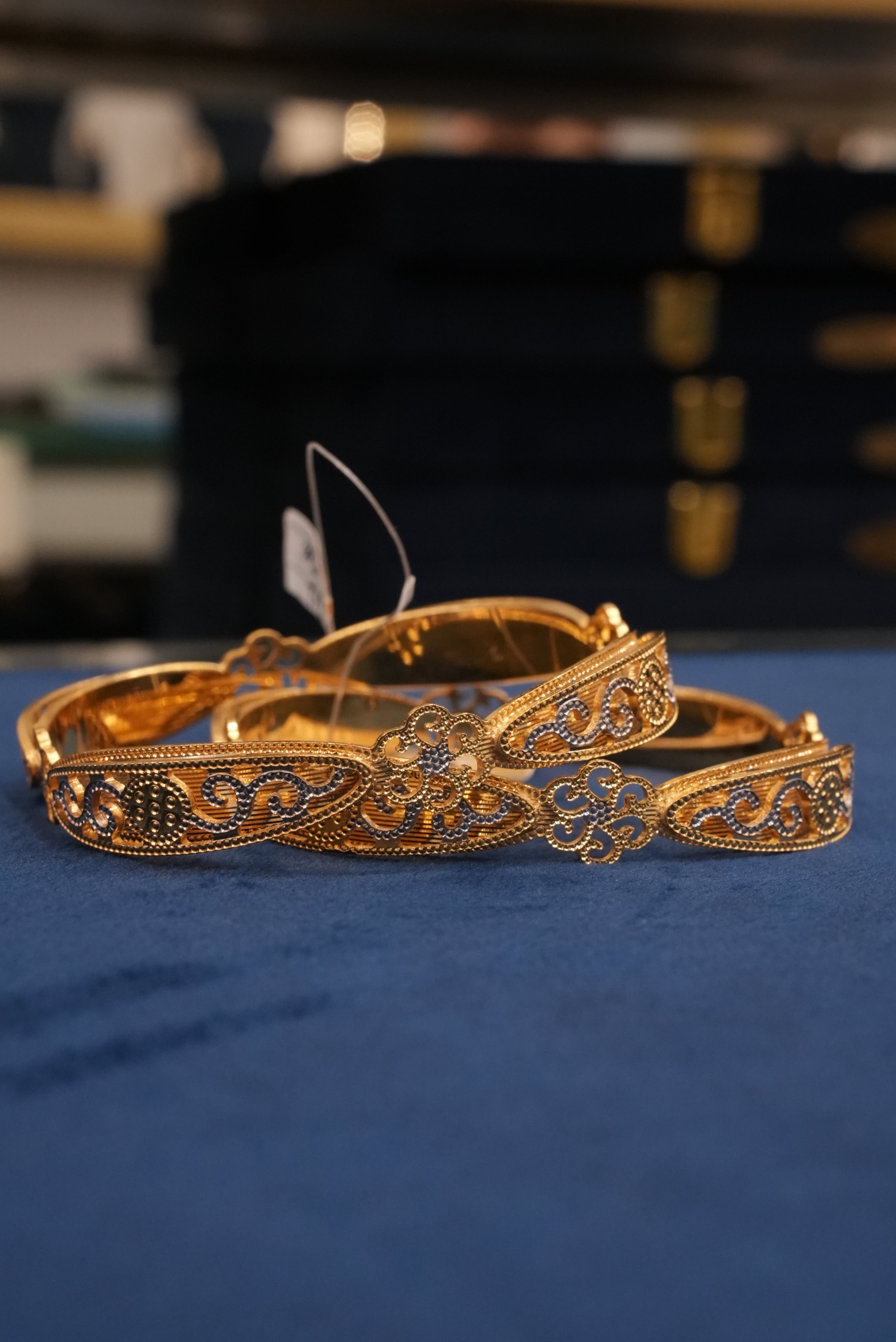 Satin Sovereign, Bangles & Kadas, Gold Patra demi-fine jewellery, Size 2.12, SKU BK_L_65 image 1
