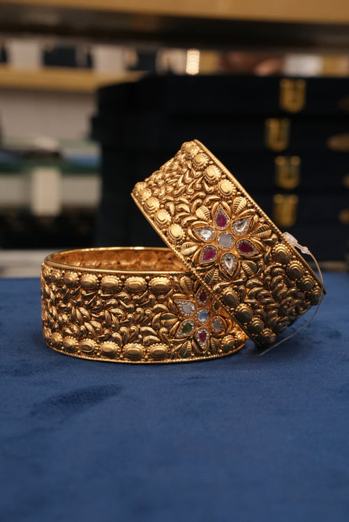 Anmol Classic, Bangles & Kadas, Gold Patra demi-fine jewellery, Size 2.12, SKU BK_L_62 image 1