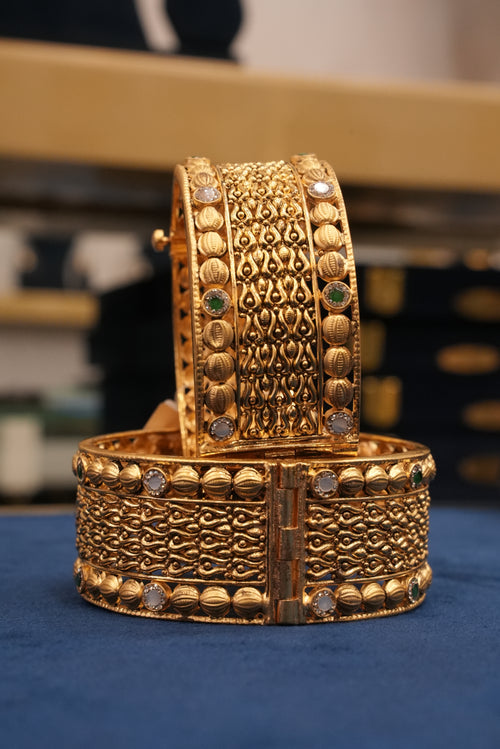 Chandrika, Bangles & Kadas, Gold Patra demi-fine jewellery, Size 2.8, SKU BK_L_50 image 0