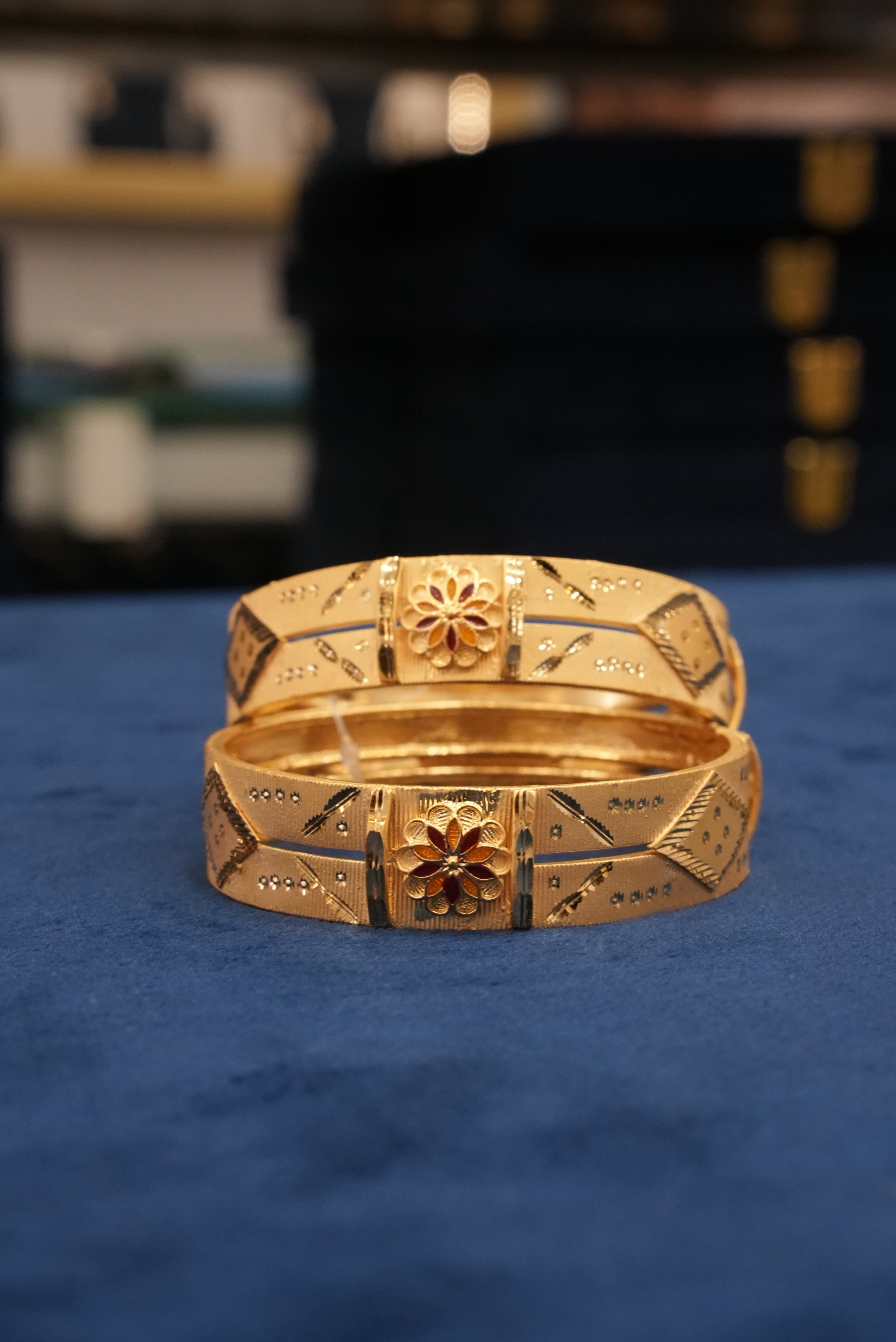 Devika Gold, Bangles & Kadas, Gold Patra demi-fine jewellery, Size 2.4, SKU BK_L_13 image 2