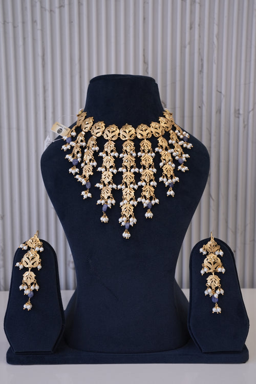Bridal Samriddhi, Necklace, Gold Patra demi-fine jewellery, SKU N_BS_5 image 0