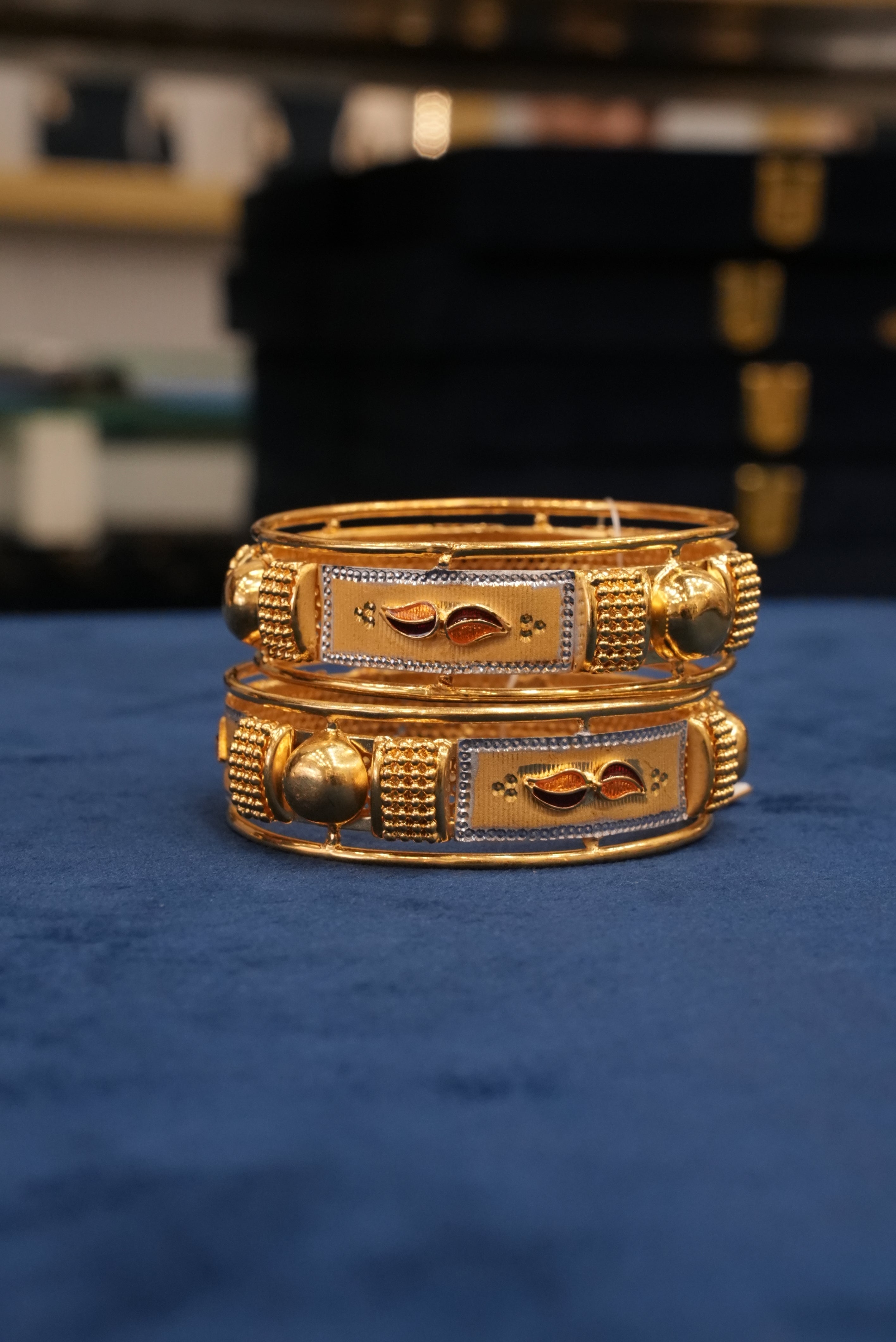 Riwaayat, Bangles & Kadas, Gold Patra demi-fine jewellery, Size 2.4, SKU BK_L_14 image 2