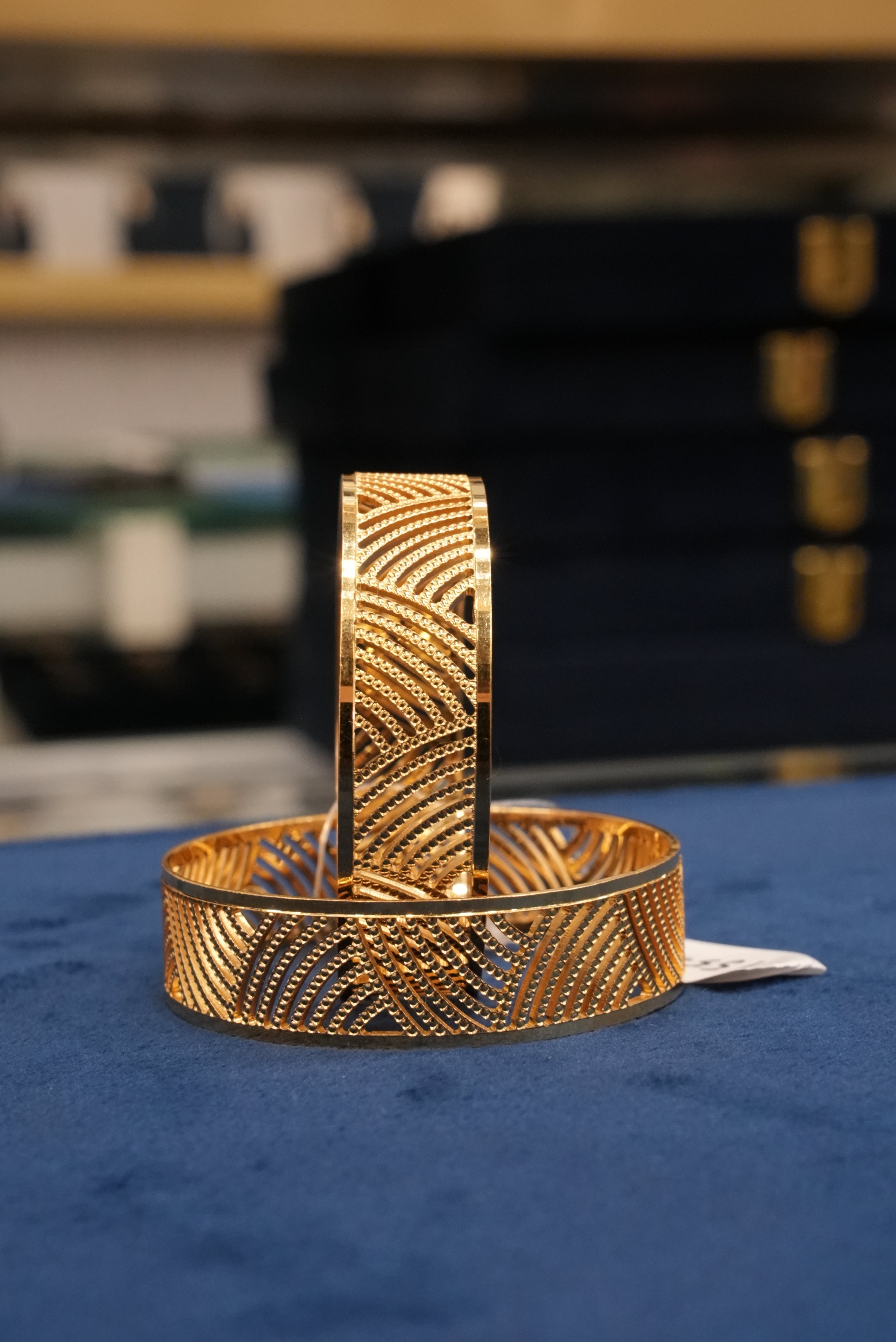 Splendid Muse, Bangles & Kadas, Gold Patra demi-fine jewellery, Size 2.6, SKU BK_L_80 image 0