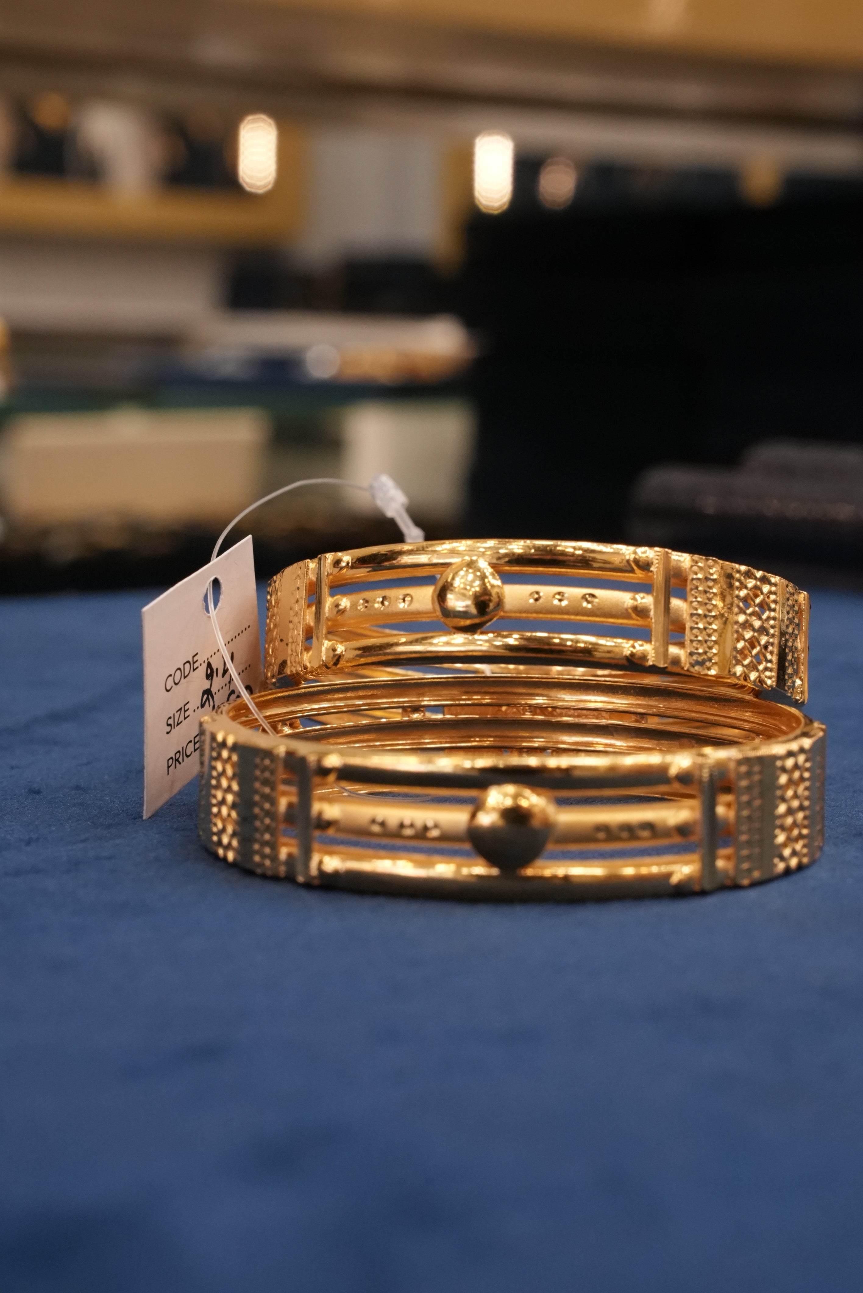 Elira Gold, Bangles & Kadas, Gold Patra demi-fine jewellery, Size 2.4, SKU BK_L_4 image 1