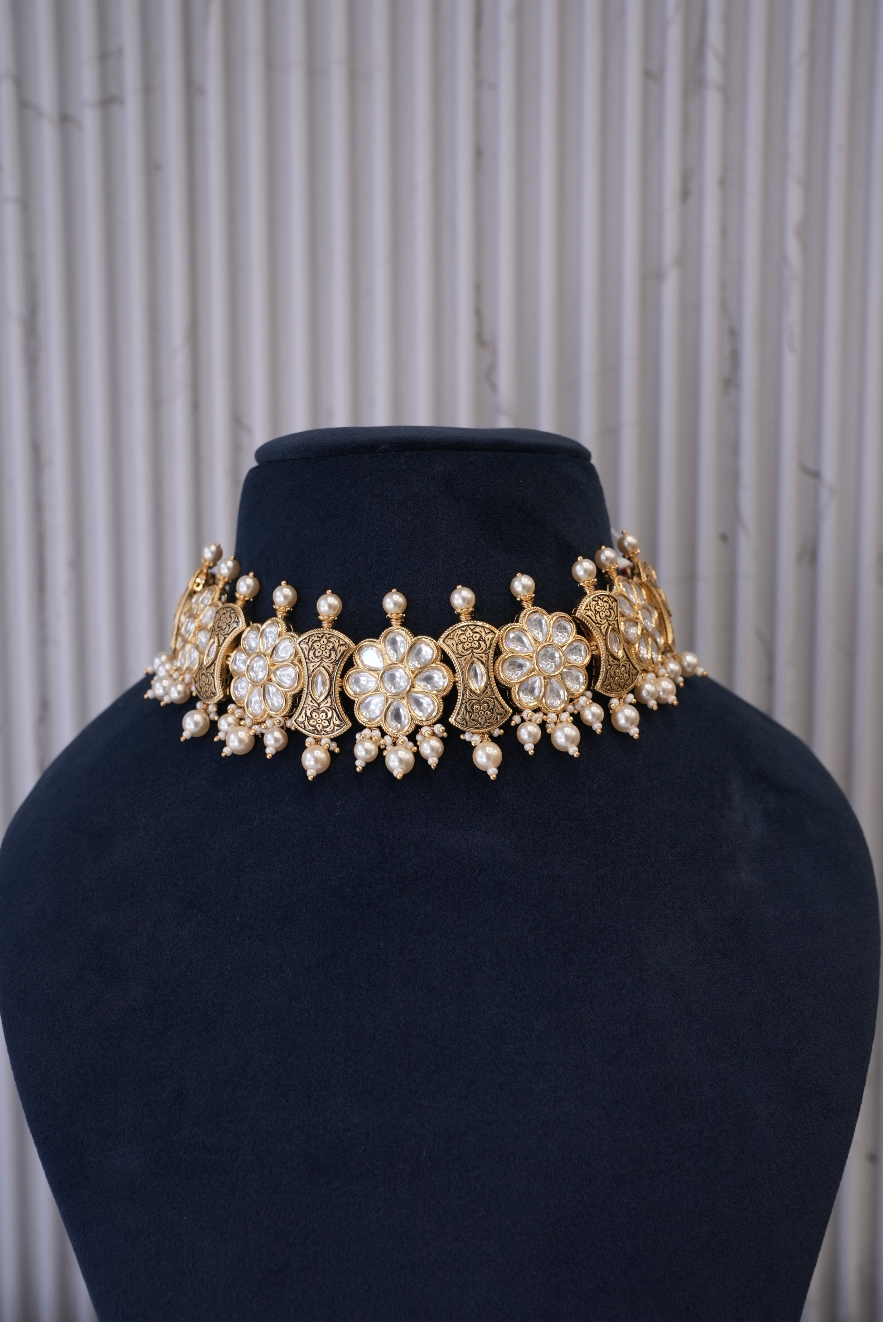 Rani Sa Set, Necklace, Gold Patra demi-fine jewellery, SKU N_BS_6 image 1