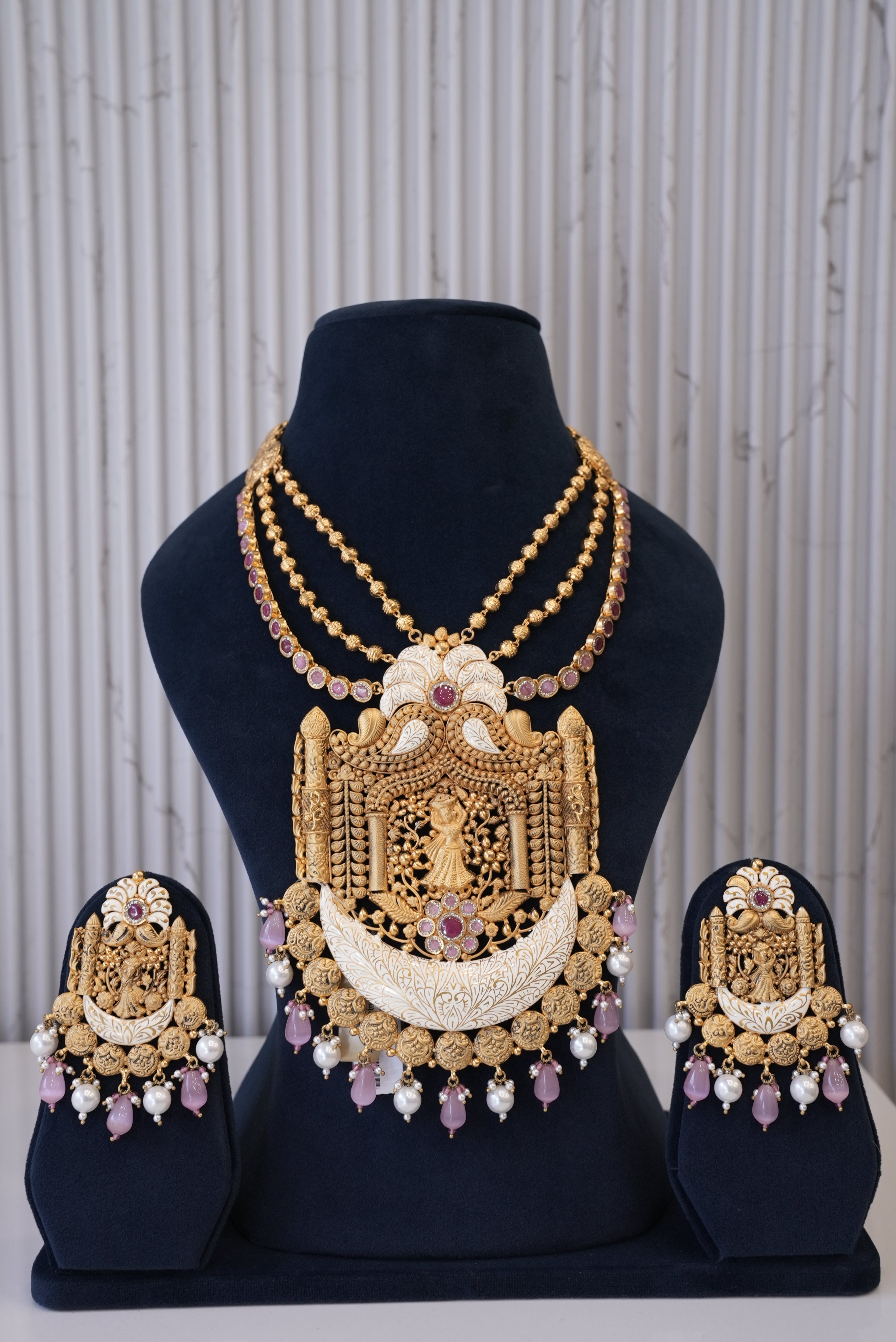 Maharani, Necklace, Gold Patra demi-fine jewellery, SKU N_BS_2 image 0