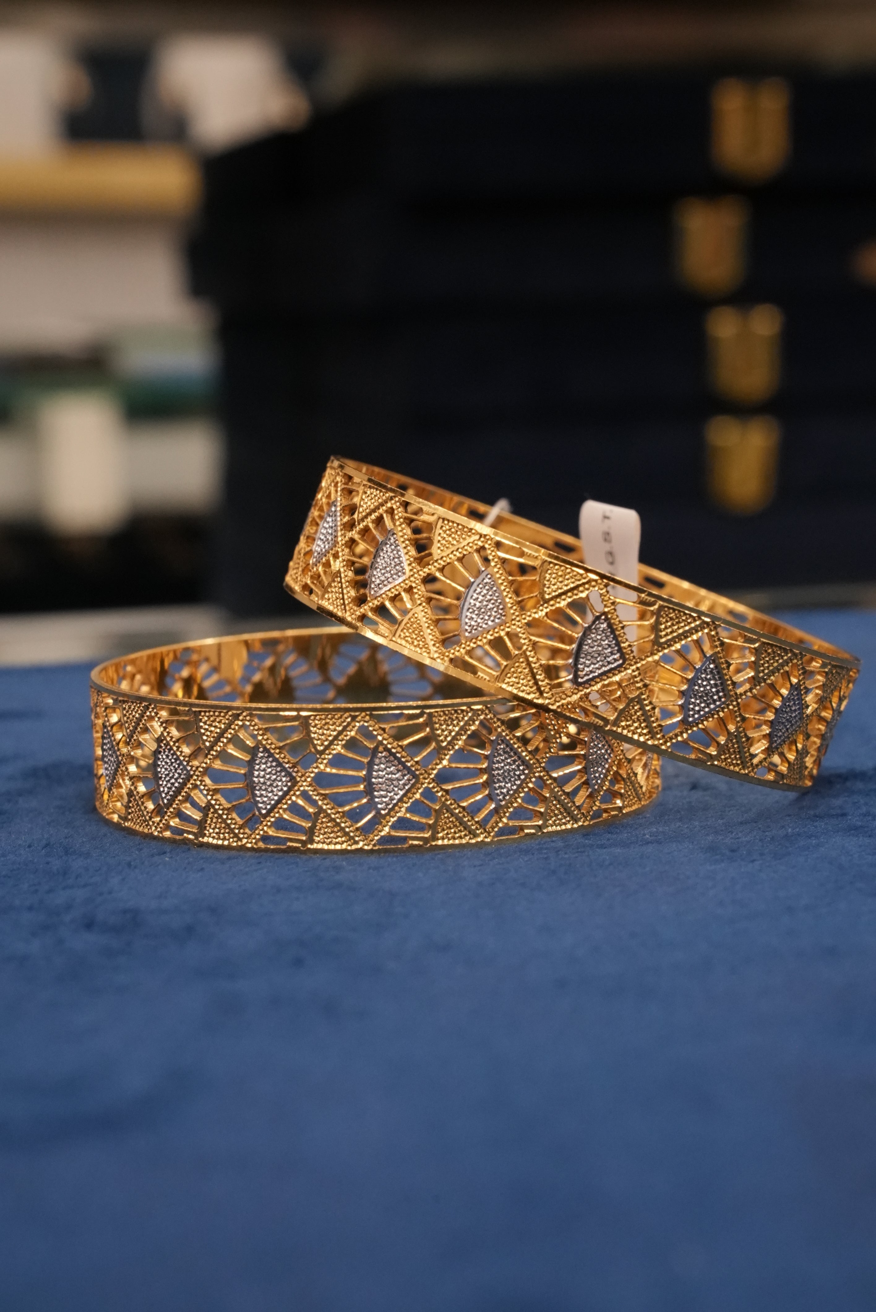 Exquisite Dawn, Bangles & Kadas, Gold Patra demi-fine jewellery, Size 2.6, SKU BK_L_78 image 1