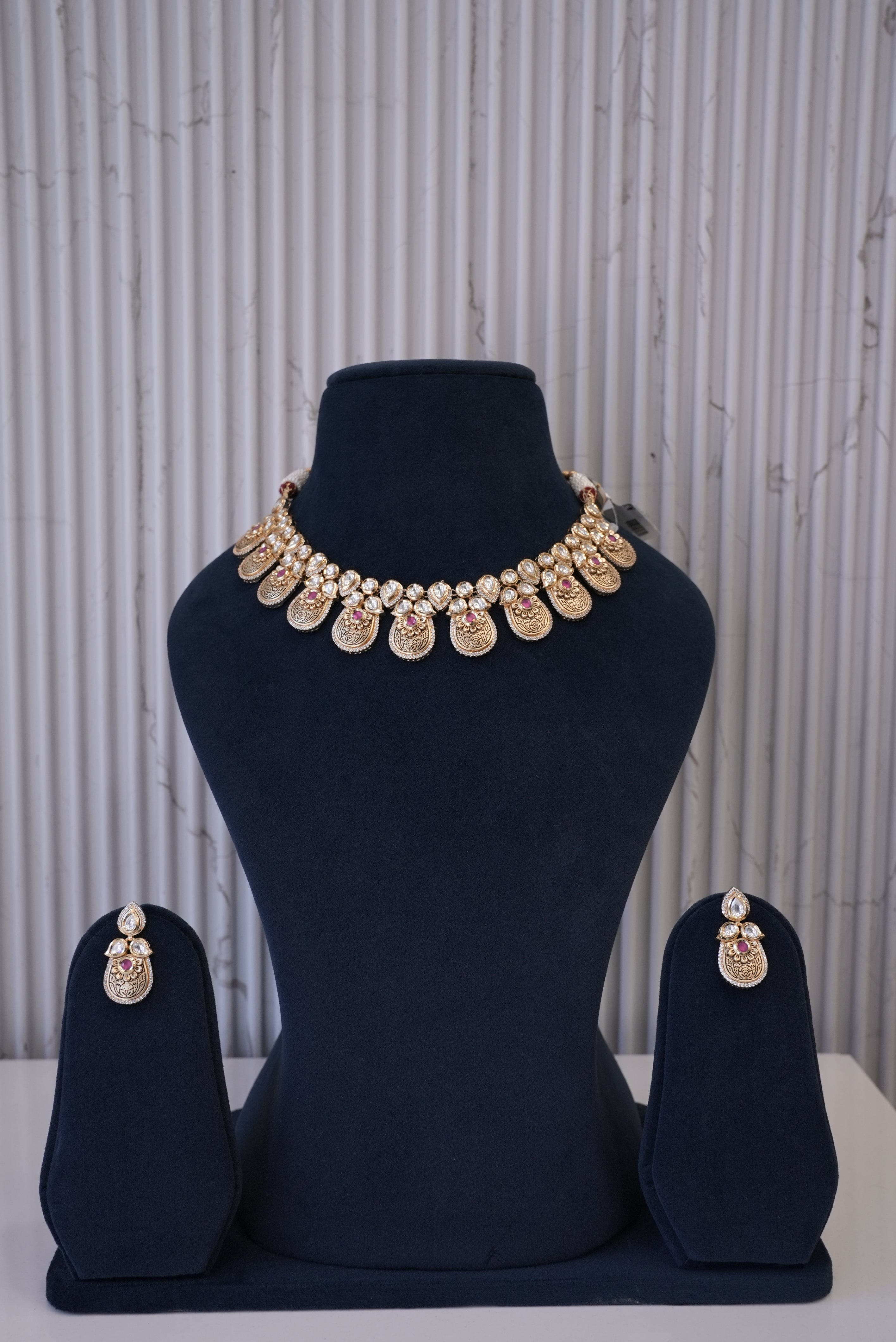 Golden Leher, Necklace, Gold Patra demi-fine jewellery, SKU N_KS_5 image 0