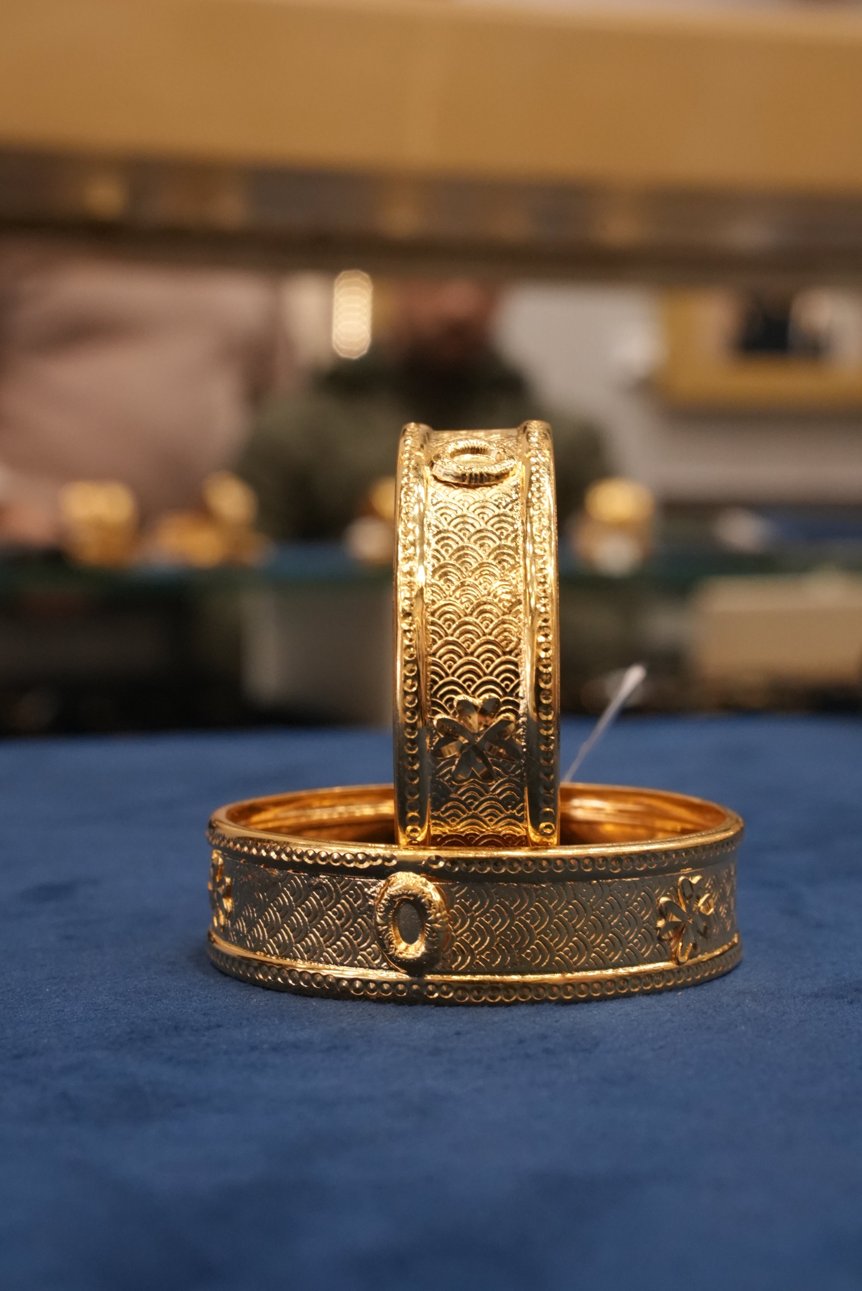 Aarohi Shine, Bangles & Kadas, Gold Patra demi-fine jewellery, Size 2.4, SKU BK_L_7 image 0