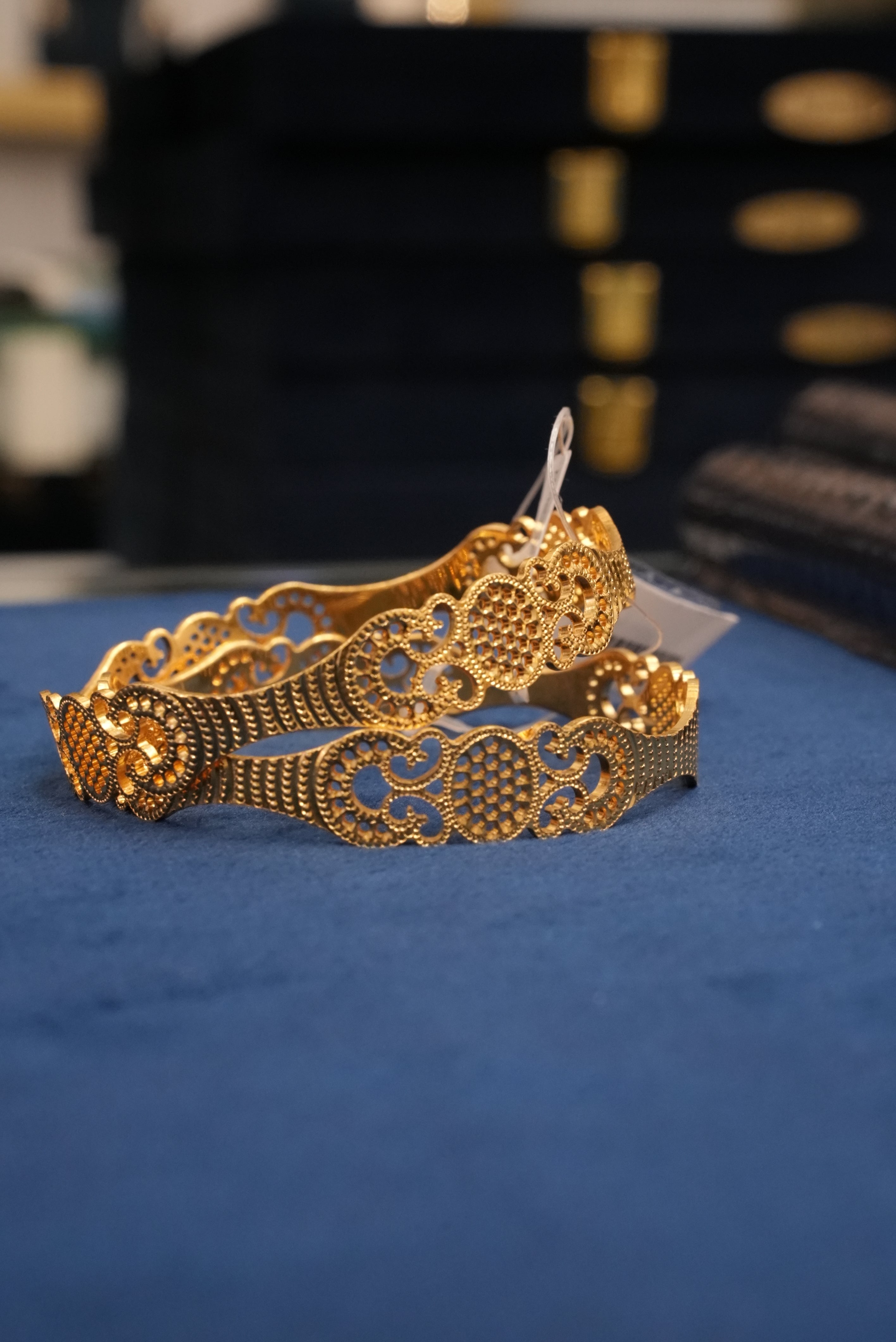 Lavish Horizon, Bangles & Kadas, Gold Patra demi-fine jewellery, Size 2.6, SKU BK_L_79 image 1