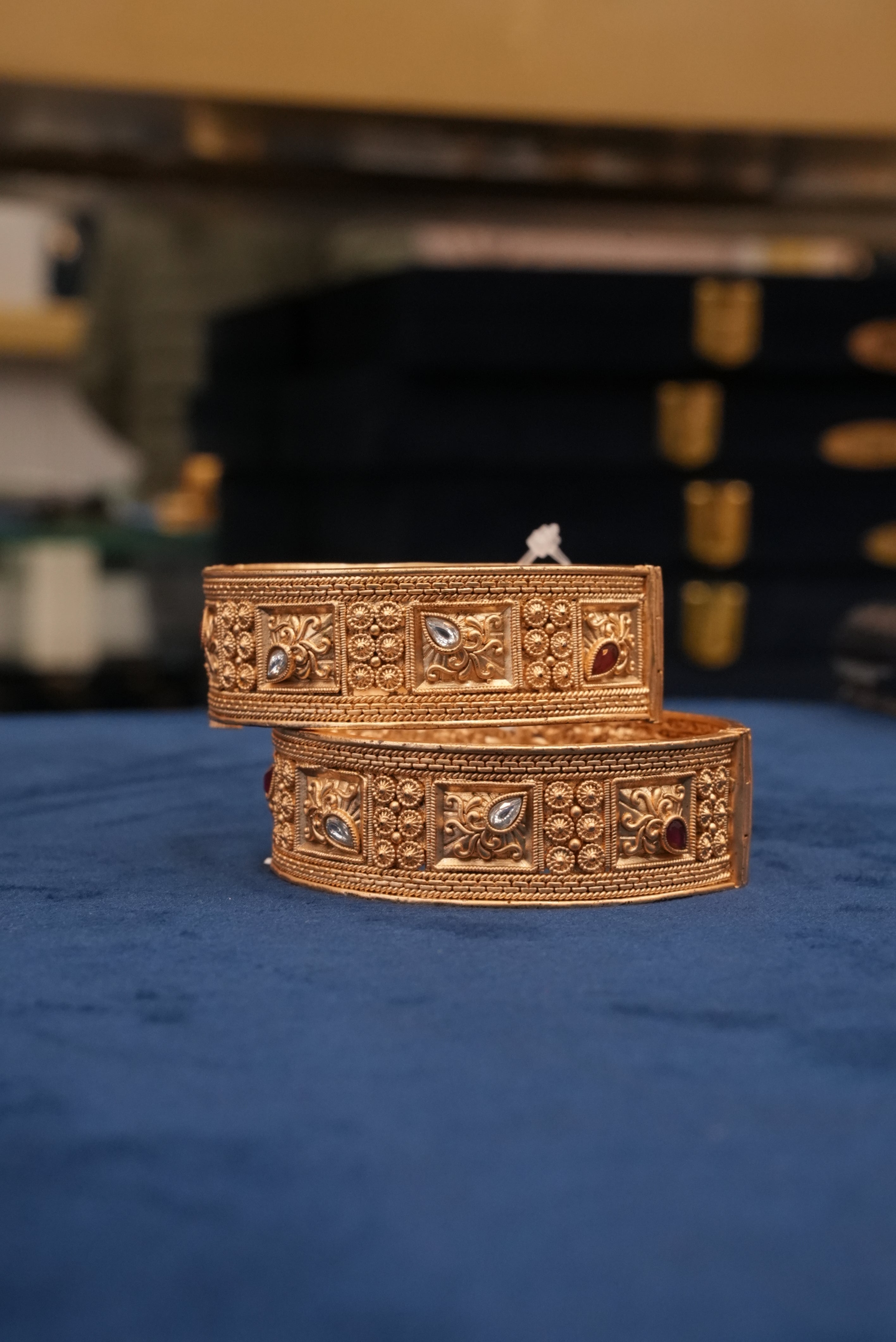 Orna Edge, Bangles & Kadas, Gold Patra demi-fine jewellery, Size 2.6, SKU BK_L_26 image 2