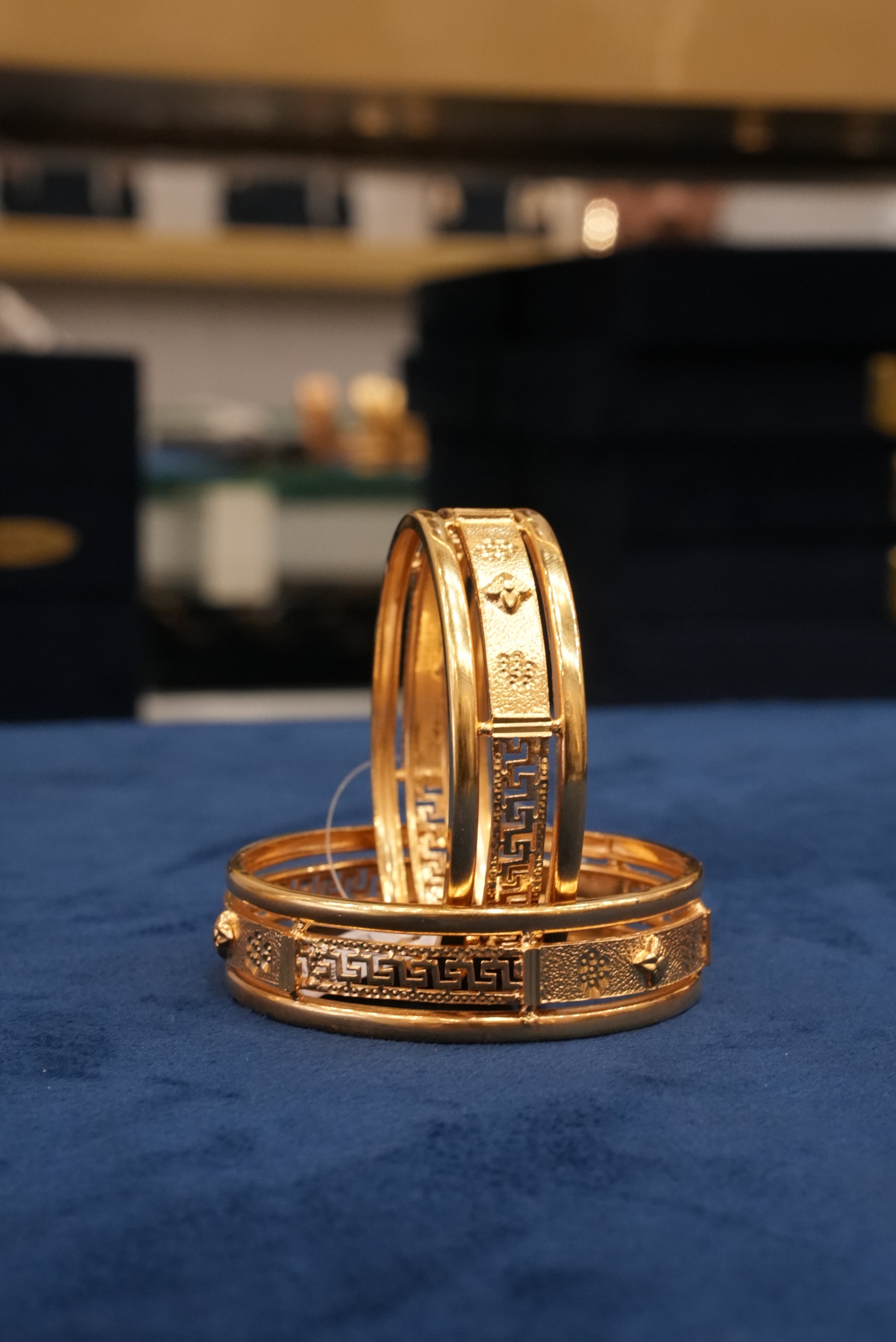 Lumora, Bangles & Kadas, Gold Patra demi-fine jewellery, Size 2.6, SKU BK_L_24 image 0