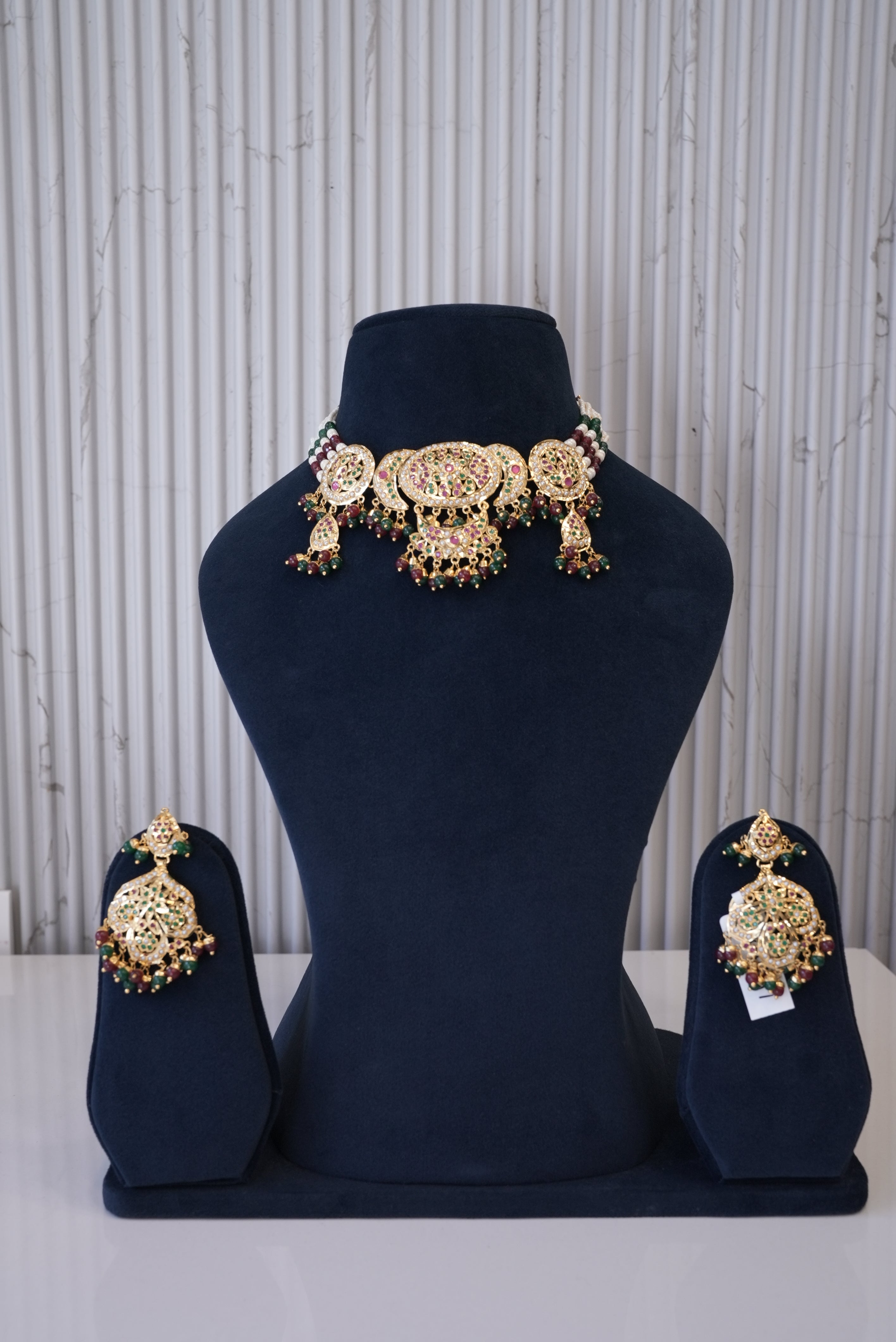 Noor-e-Nazakat, Necklace, Gold Patra demi-fine jewellery, SKU N_JS_3 image 0