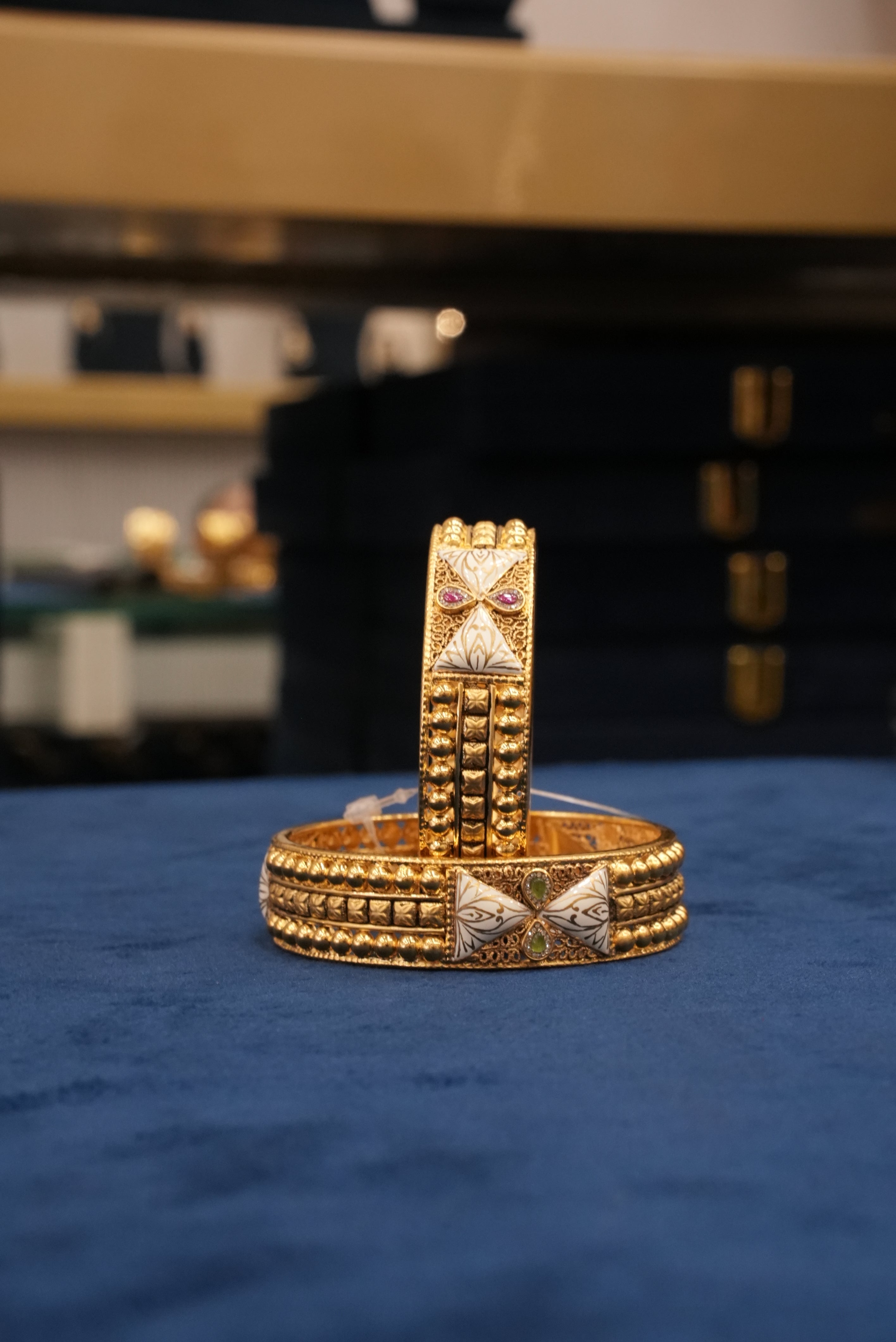 Shahi Rekha, Bangles & Kadas, Gold Patra demi-fine jewellery, Size 2.4, SKU BK_L_15 image 0