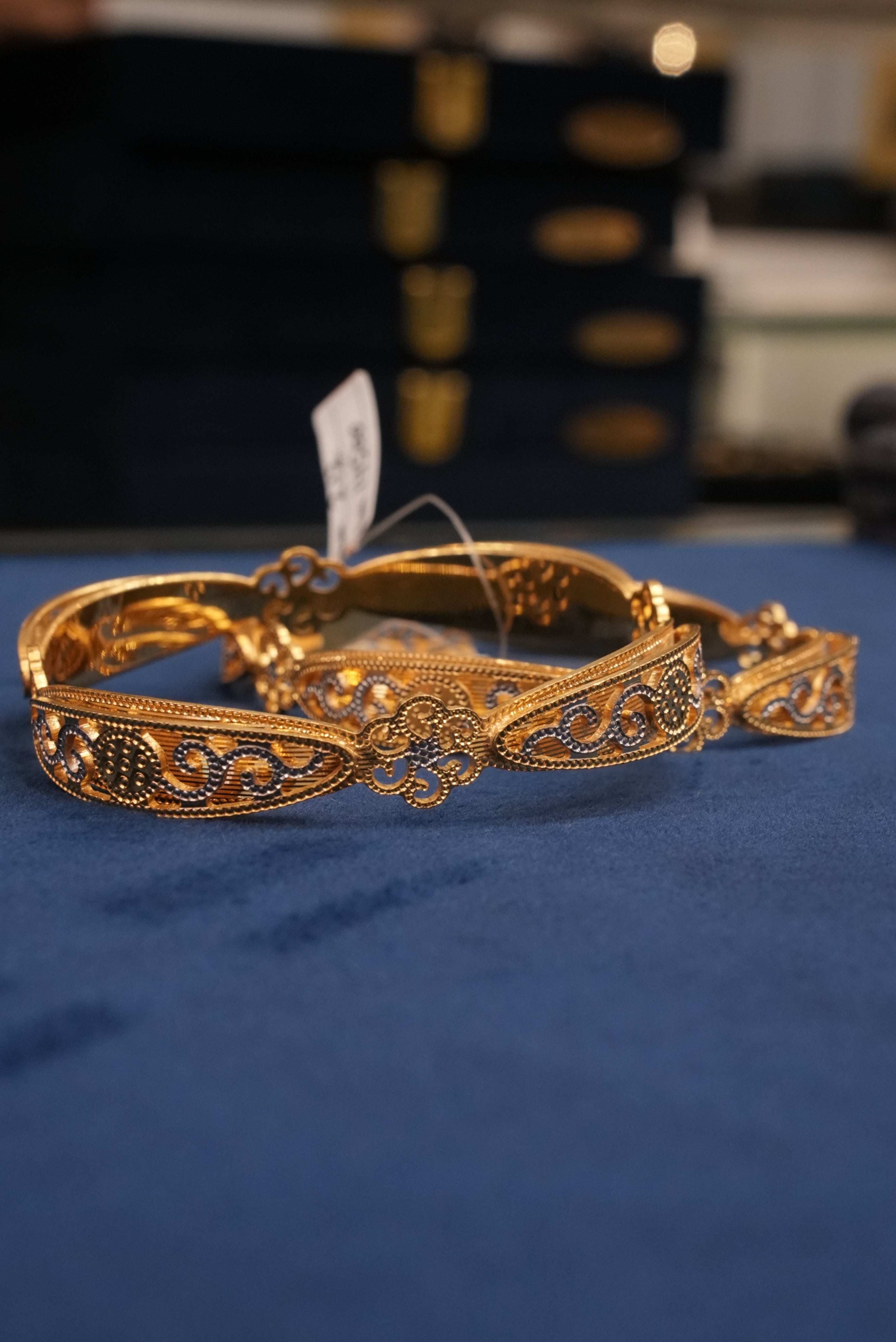 Satin Sovereign, Bangles & Kadas, Gold Patra demi-fine jewellery, Size 2.12, SKU BK_L_65 image 2