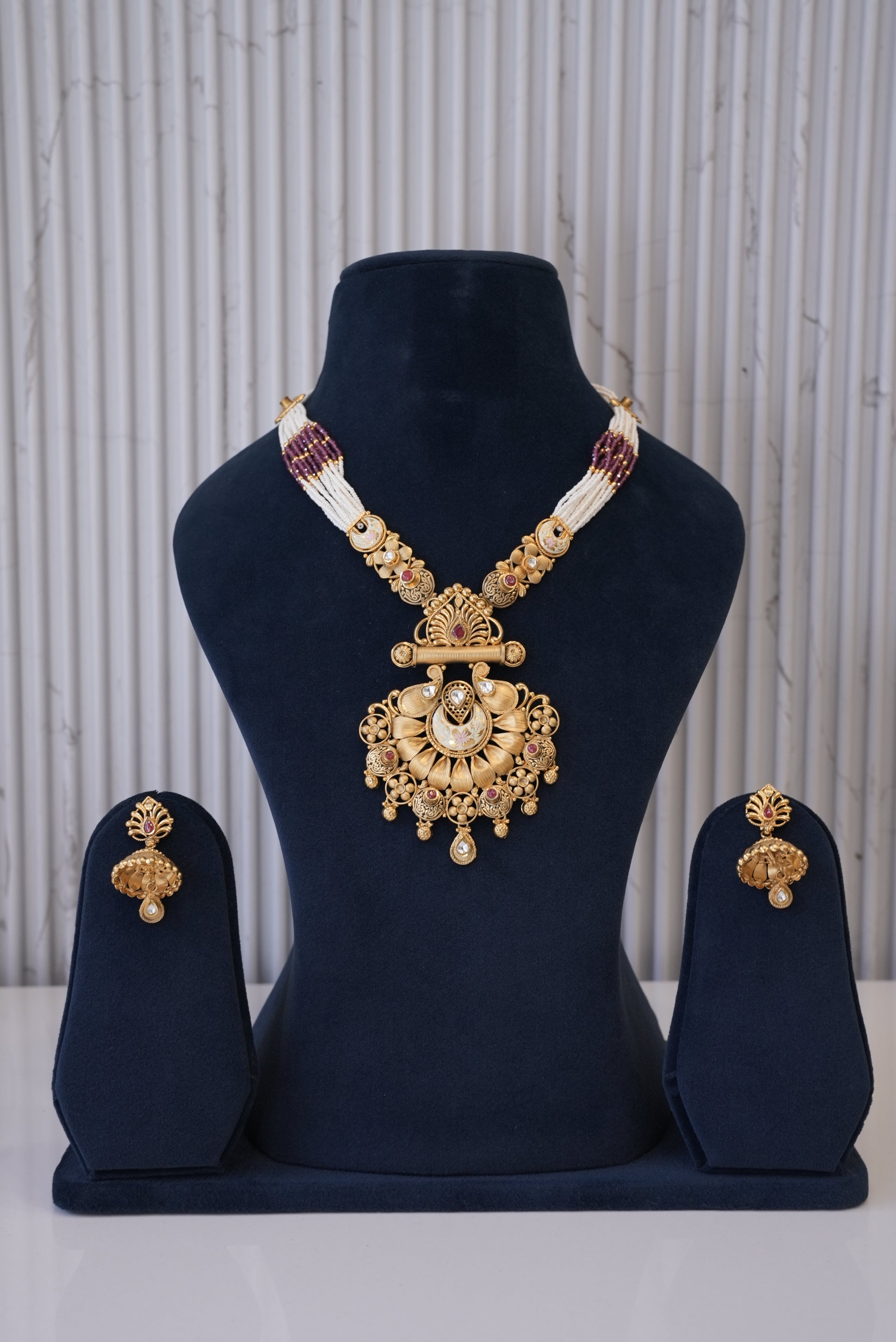 Heritage Glow, Necklace, Gold Patra demi-fine jewellery, SKU N_AS_1 image 0