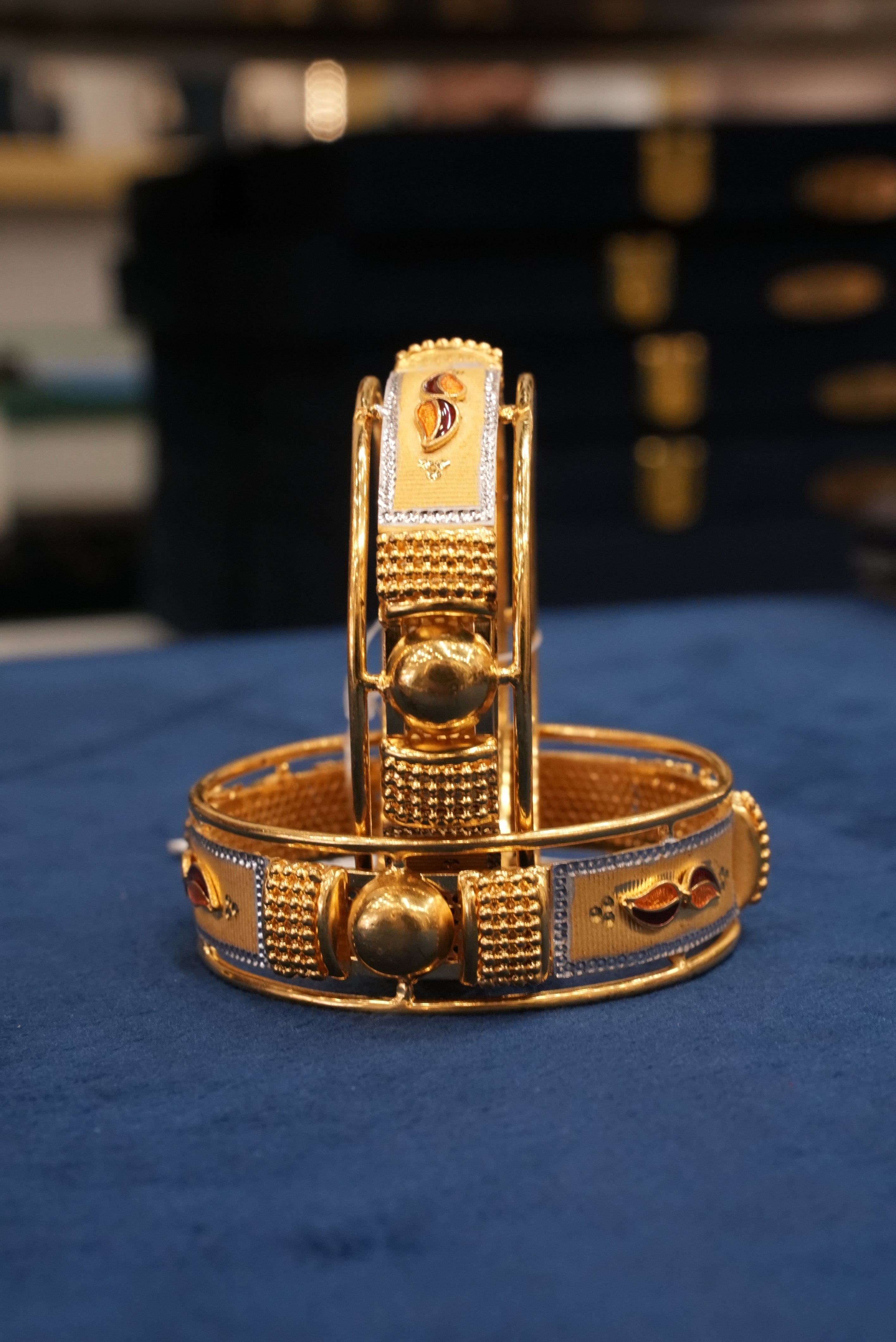 Riwaayat, Bangles & Kadas, Gold Patra demi-fine jewellery, Size 2.4, SKU BK_L_14 image 0