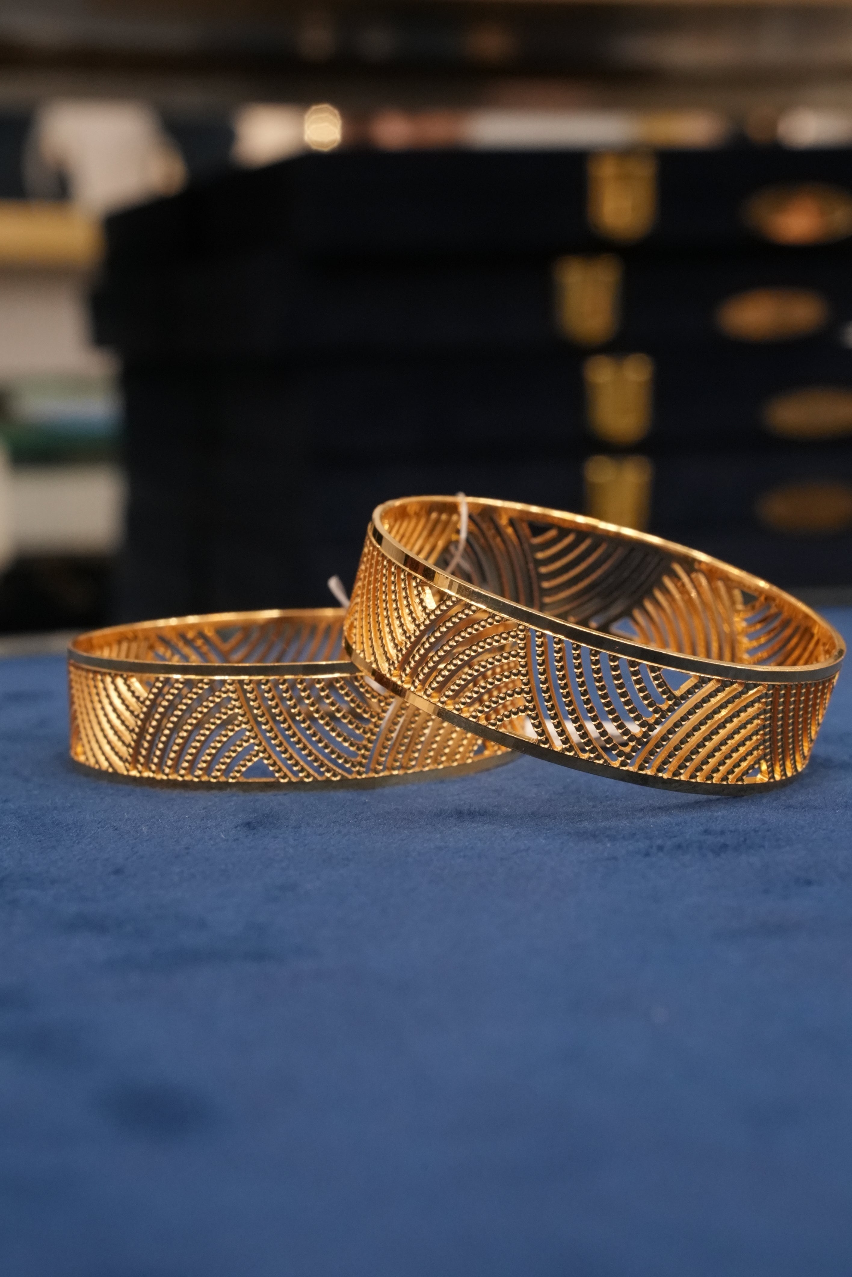 Splendid Muse, Bangles & Kadas, Gold Patra demi-fine jewellery, Size 2.6, SKU BK_L_80 image 2