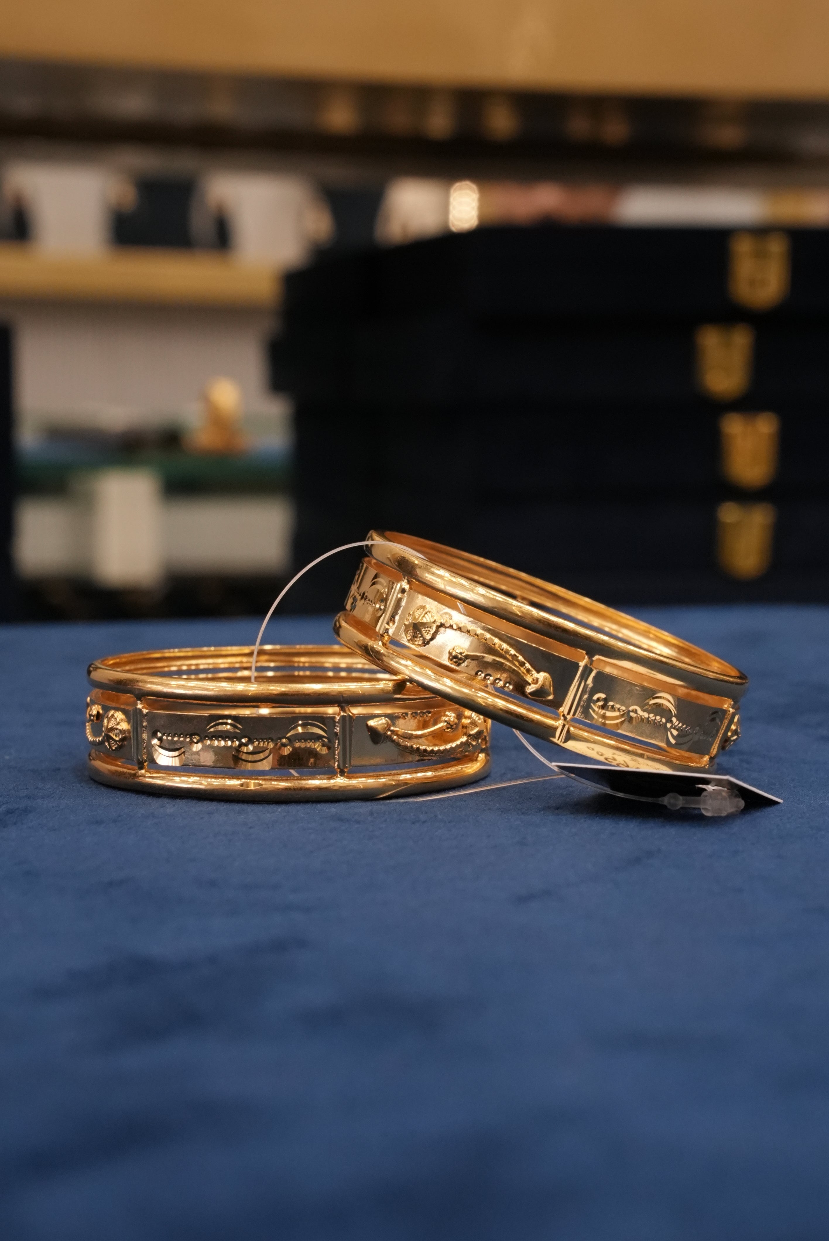 Mahira Crest, Bangles & Kadas, Gold Patra demi-fine jewellery, Size 2.4, SKU BK_L_12 image 1