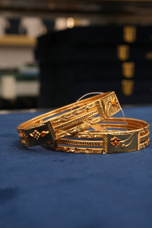 Amruta, Bangles & Kadas, Gold Patra demi-fine jewellery, Size 2.8, SKU BK_L_47 image 1