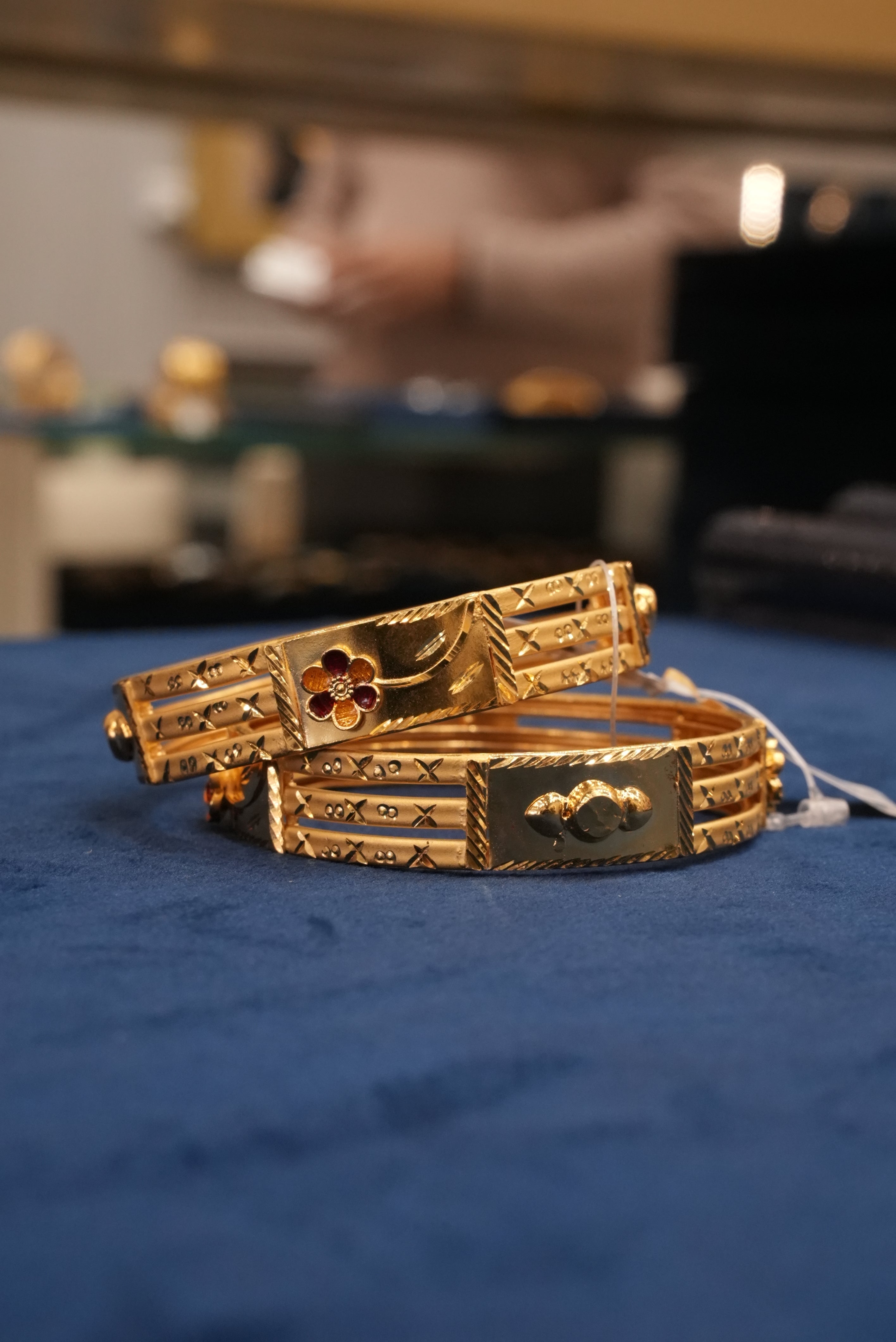 Vritti Glow, Bangles & Kadas, Gold Patra demi-fine jewellery, Size 2.4, SKU BK_L_5 image 2