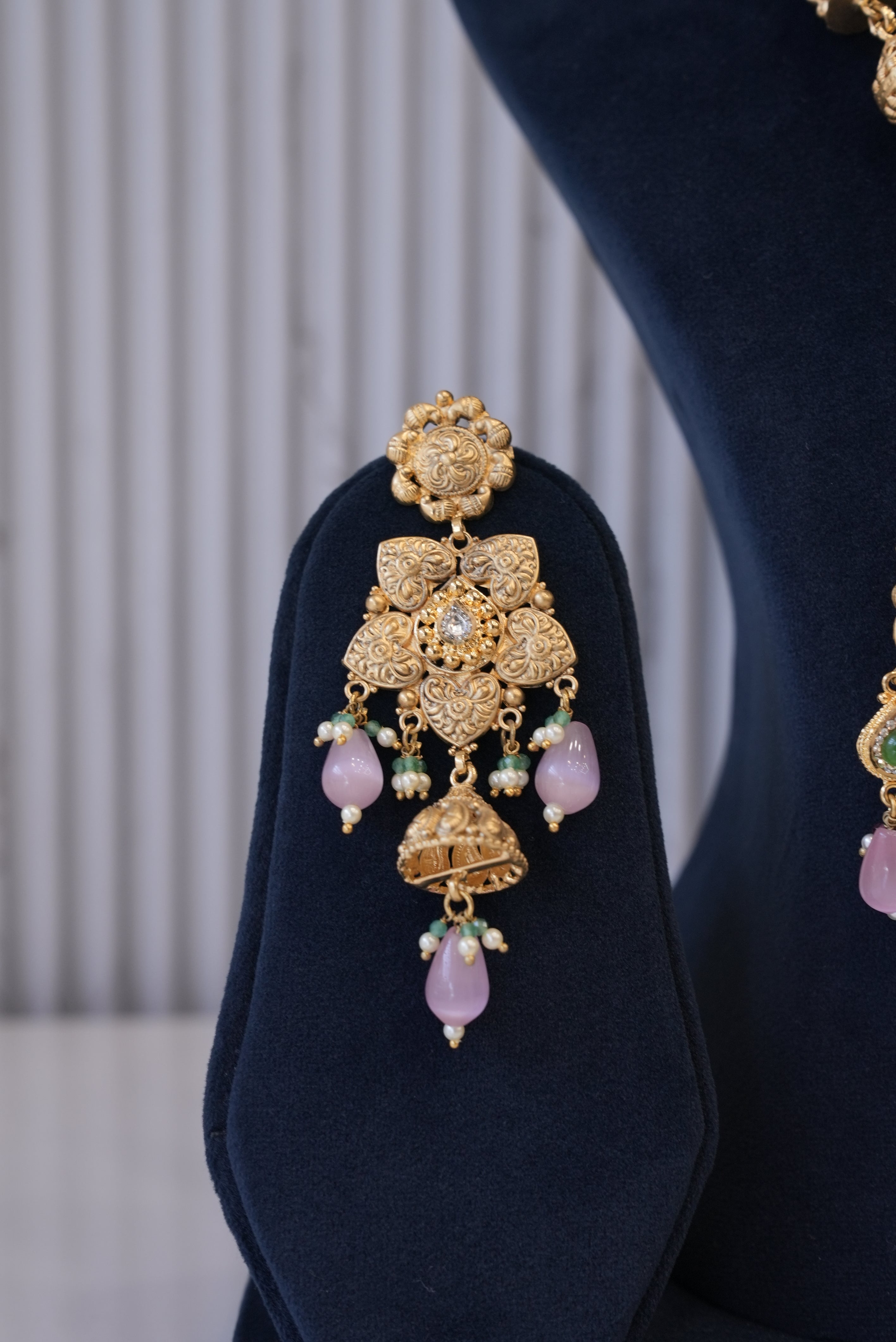 Shahi Adaa, Necklace, Gold Patra demi-fine jewellery, SKU N_BS_3 image 2