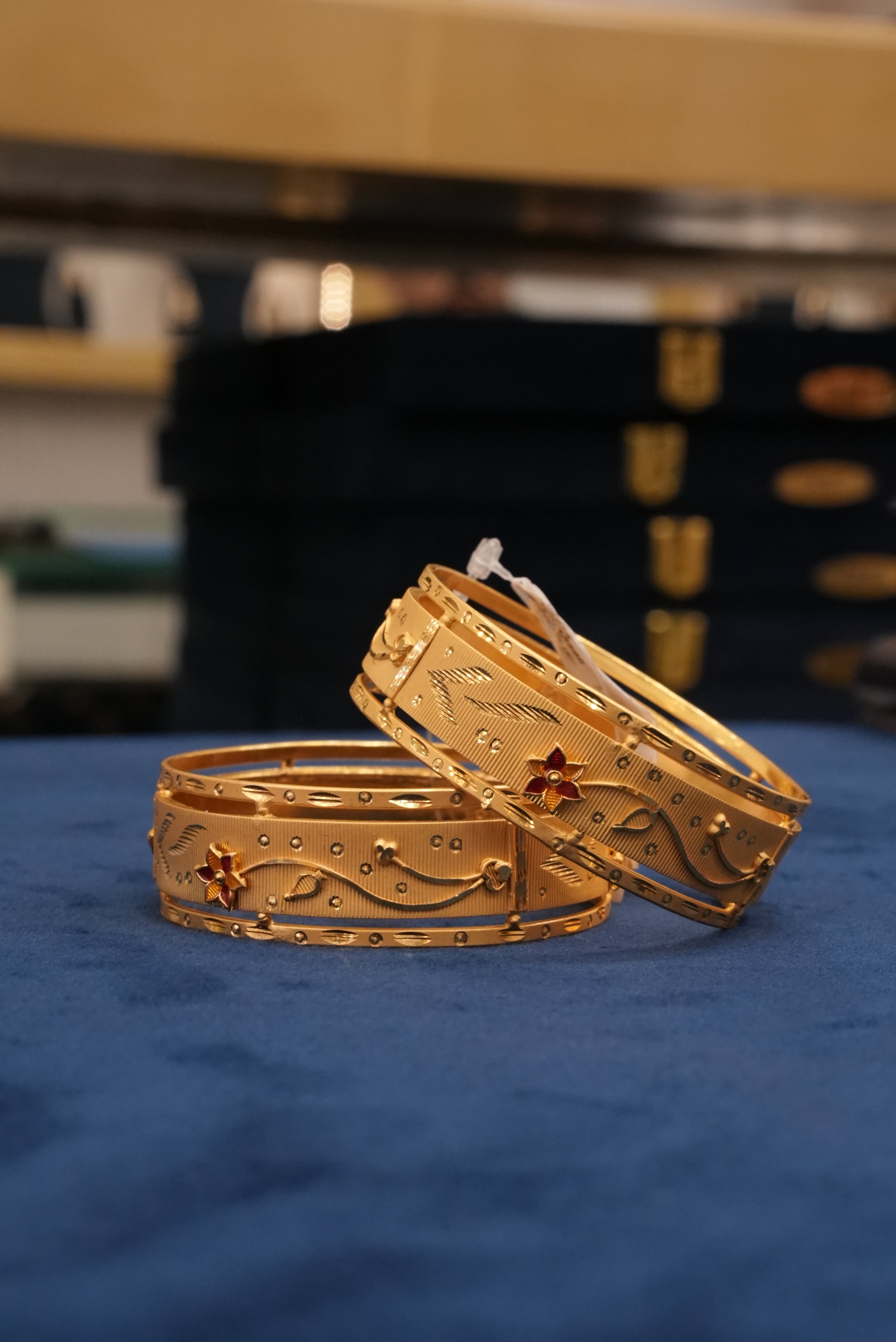 Nirbhaya, Bangles & Kadas, Gold Patra demi-fine jewellery, Size 2.6, SKU BK_L_38 image 2