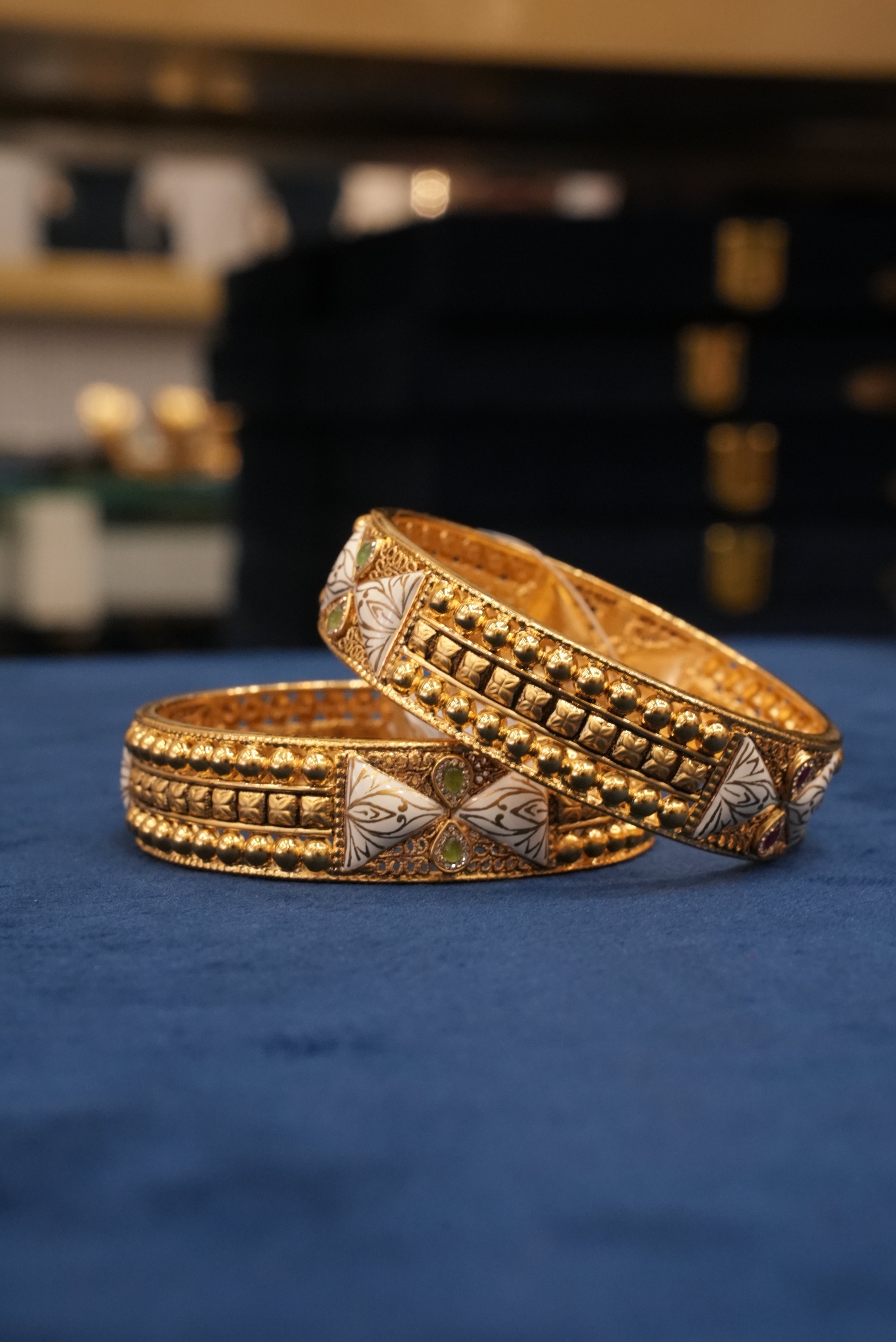 Shahi Rekha, Bangles & Kadas, Gold Patra demi-fine jewellery, Size 2.4, SKU BK_L_15 image 1