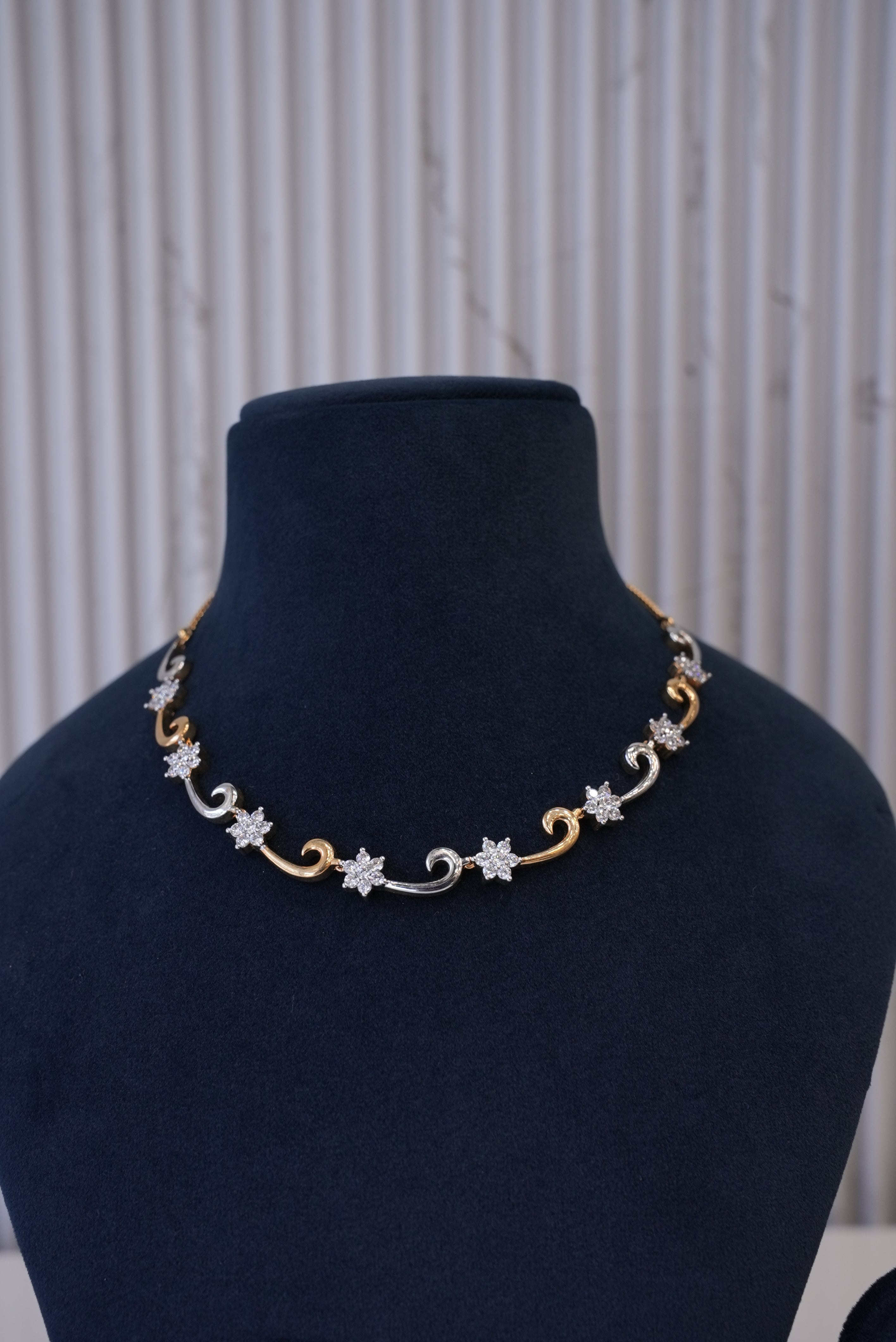 Diamond Whisper, Necklace, Gold Patra demi-fine jewellery, SKU N_D_12 image 1