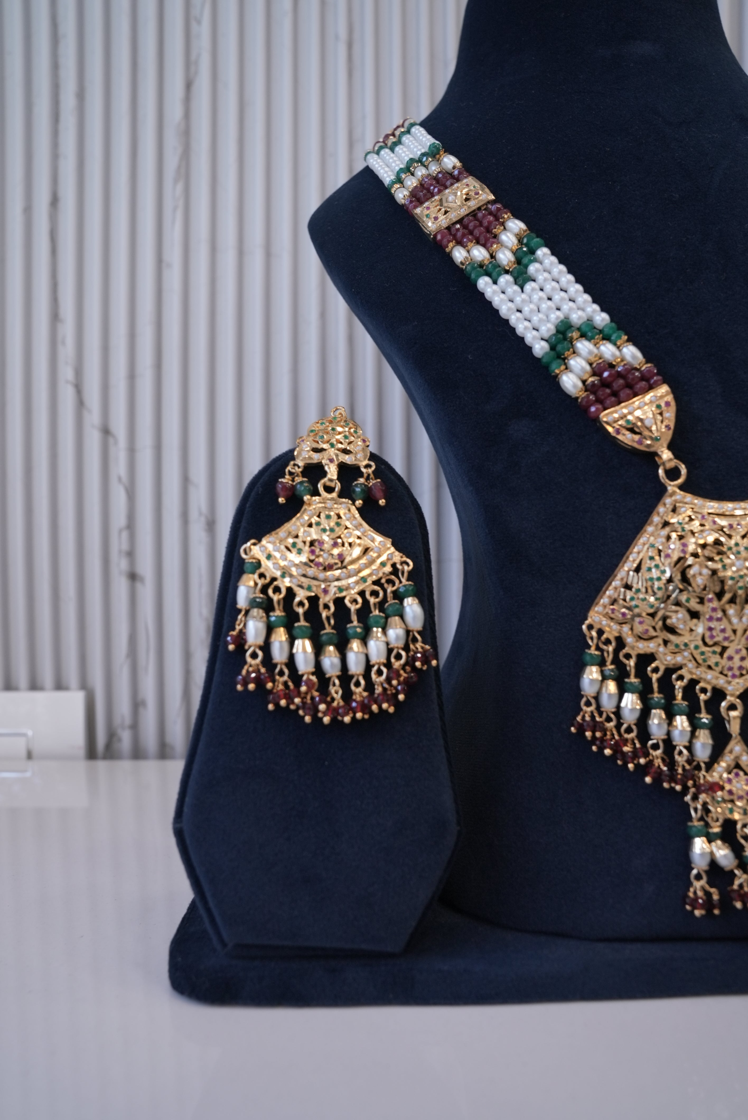 Mughal Muse, Necklace, Gold Patra demi-fine jewellery, SKU N_JS_1 image 1