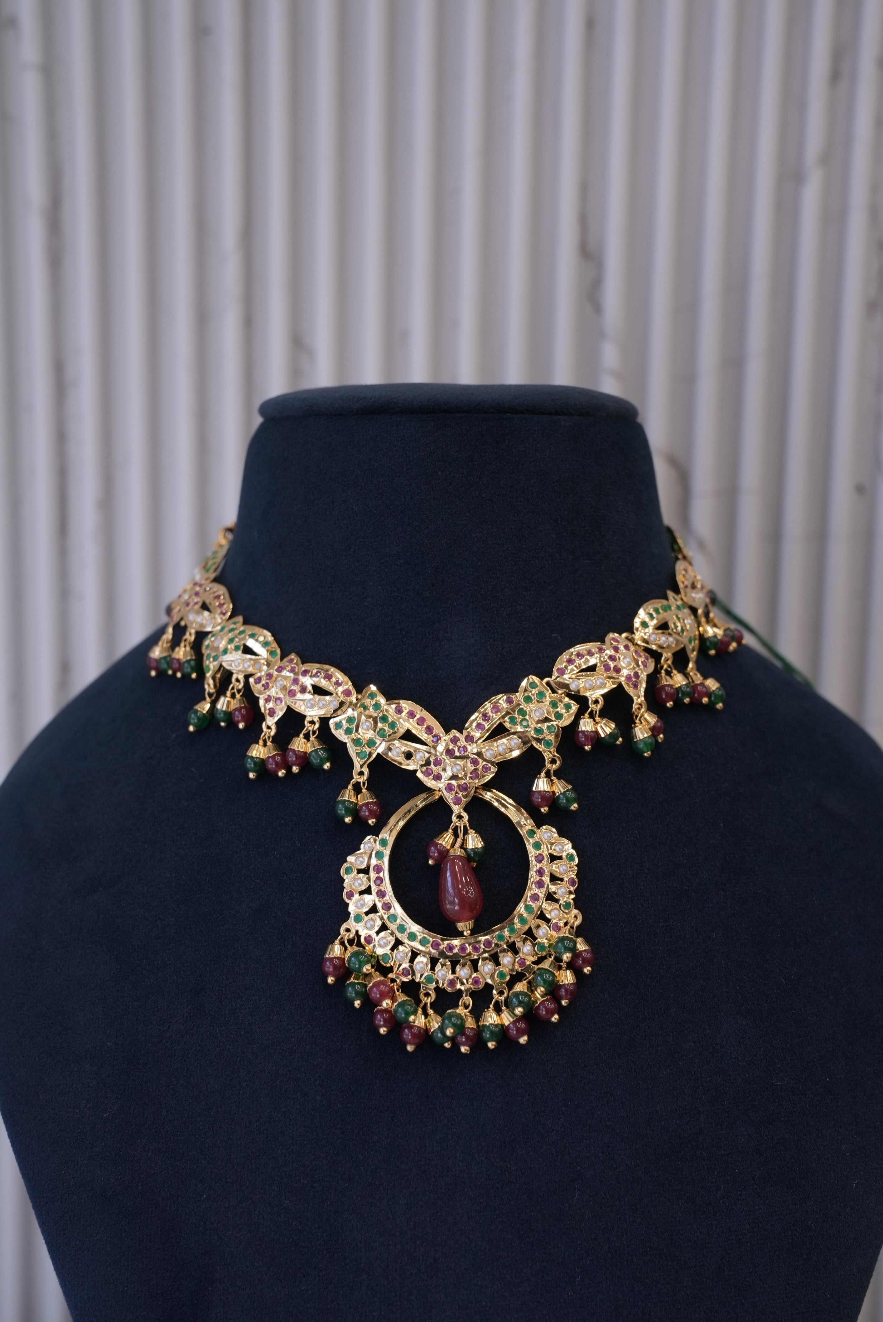Gulmohar Glow, Necklace, Gold Patra demi-fine jewellery, SKU N_JS_6 image 1