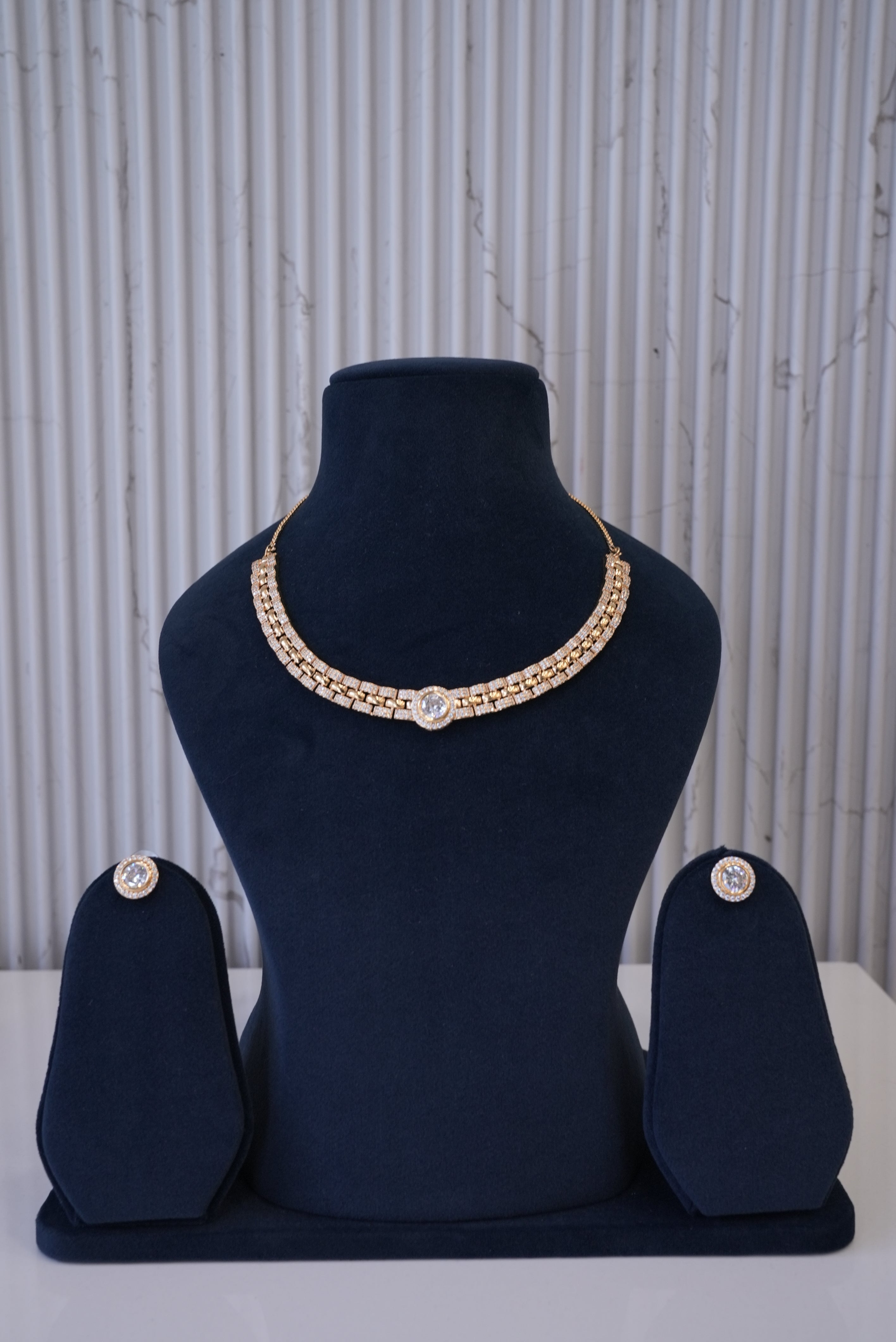 Midnight Glow, Necklace, Gold Patra demi-fine jewellery, SKU N_D_2 image 0