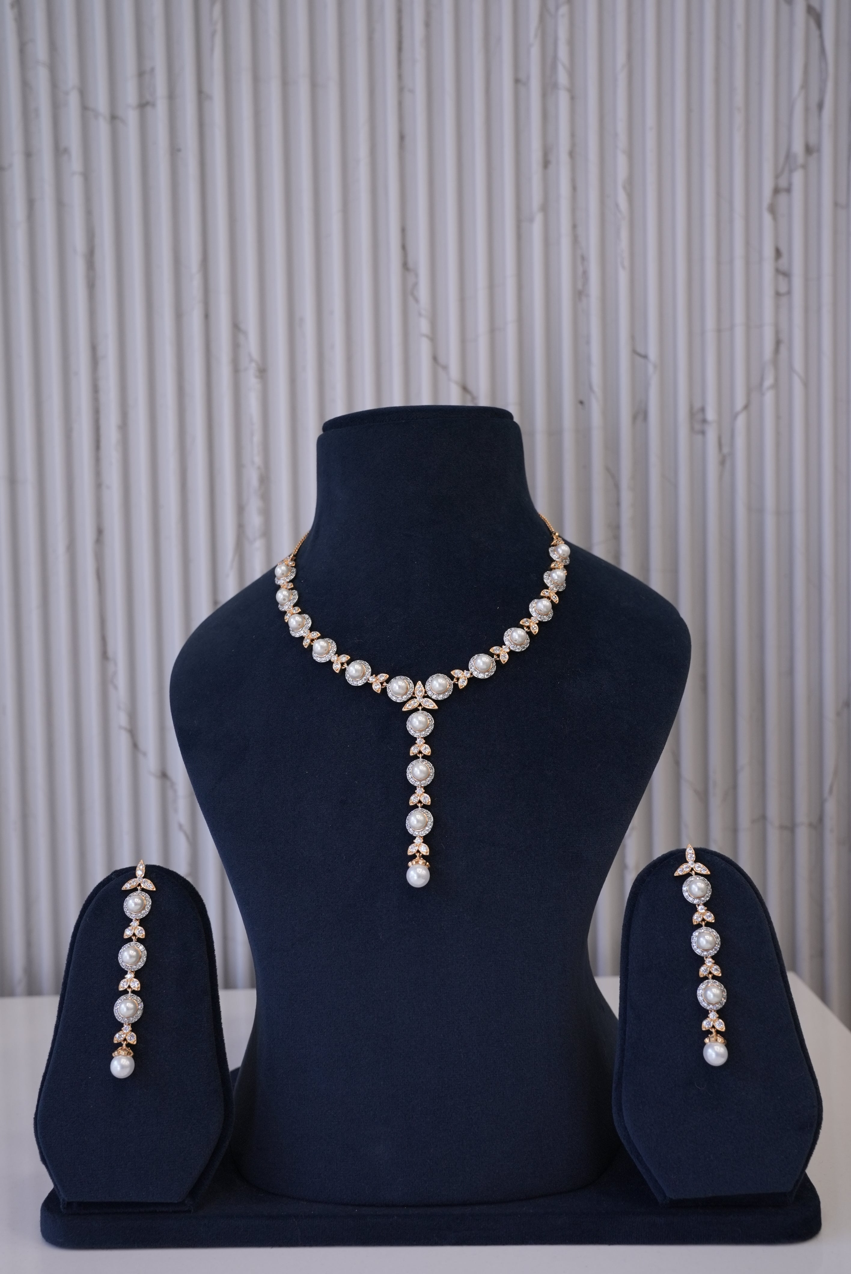 Dazzle Drop, Necklace, Gold Patra demi-fine jewellery, SKU N_D_16 image 0