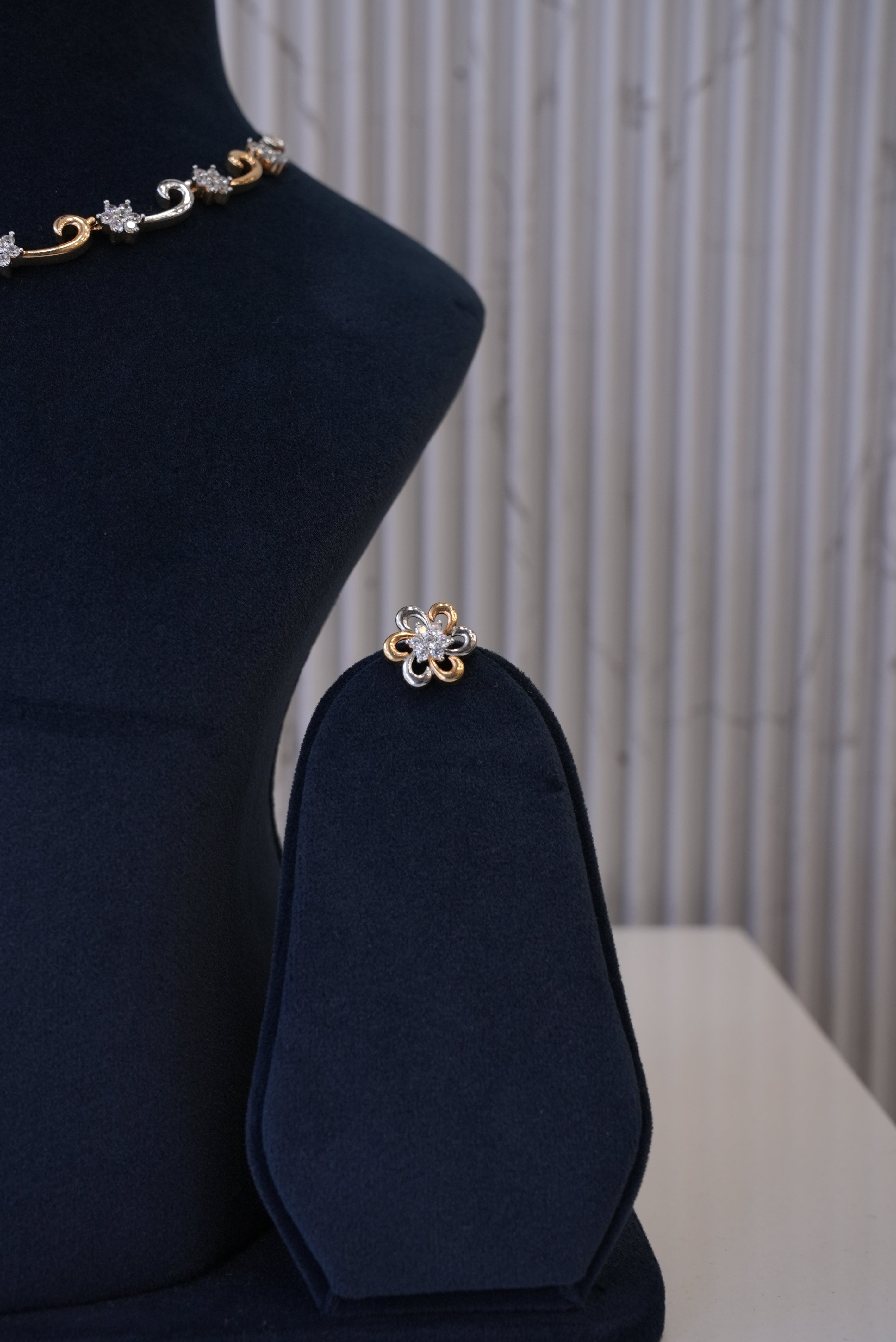 Diamond Whisper, Necklace, Gold Patra demi-fine jewellery, SKU N_D_12 image 3